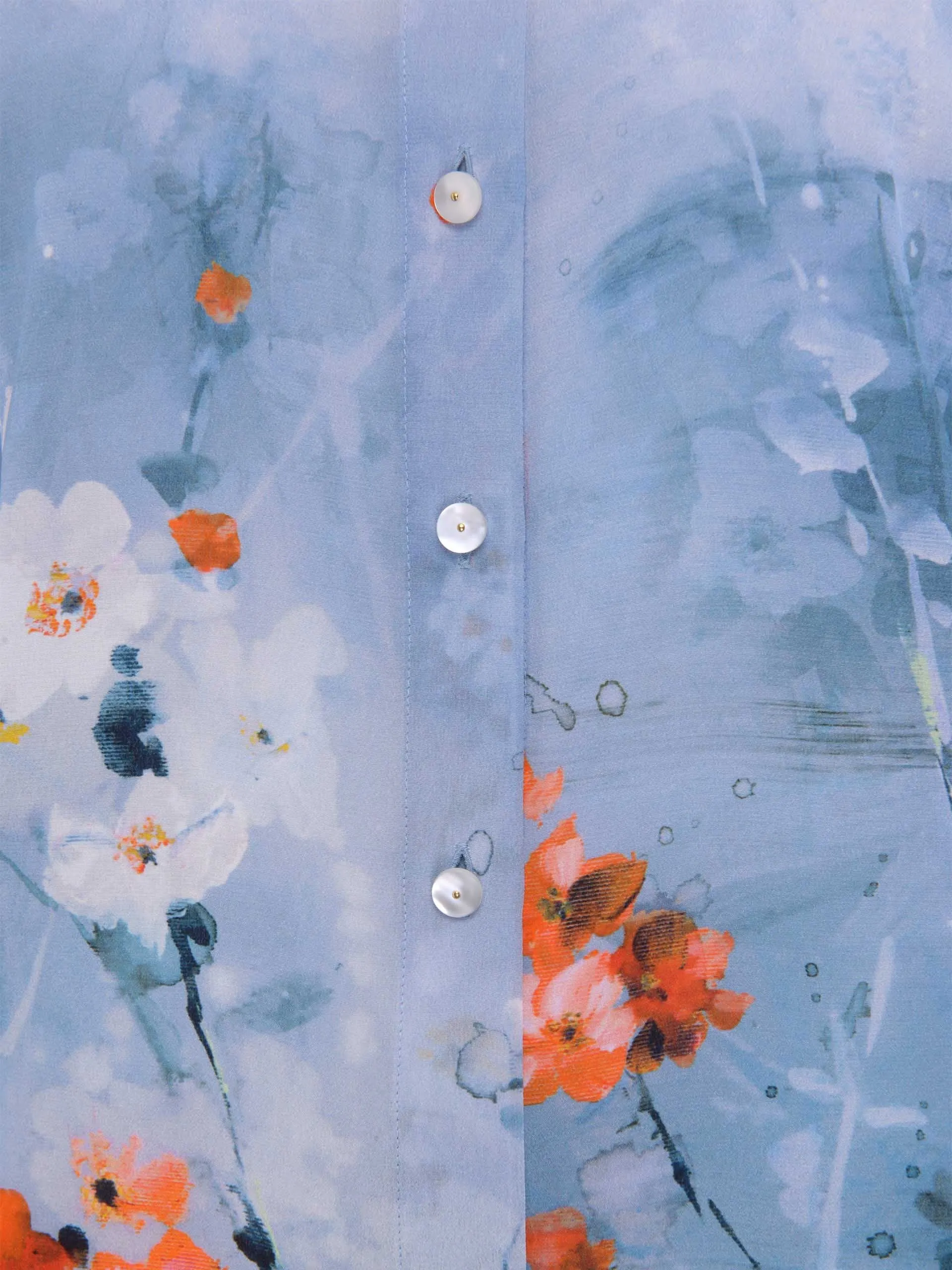 Blue garden Liza silk blouse