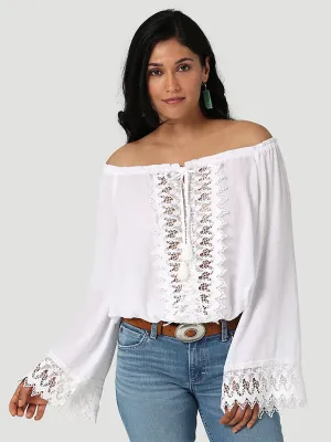 Boho Lace Trim Blouse
