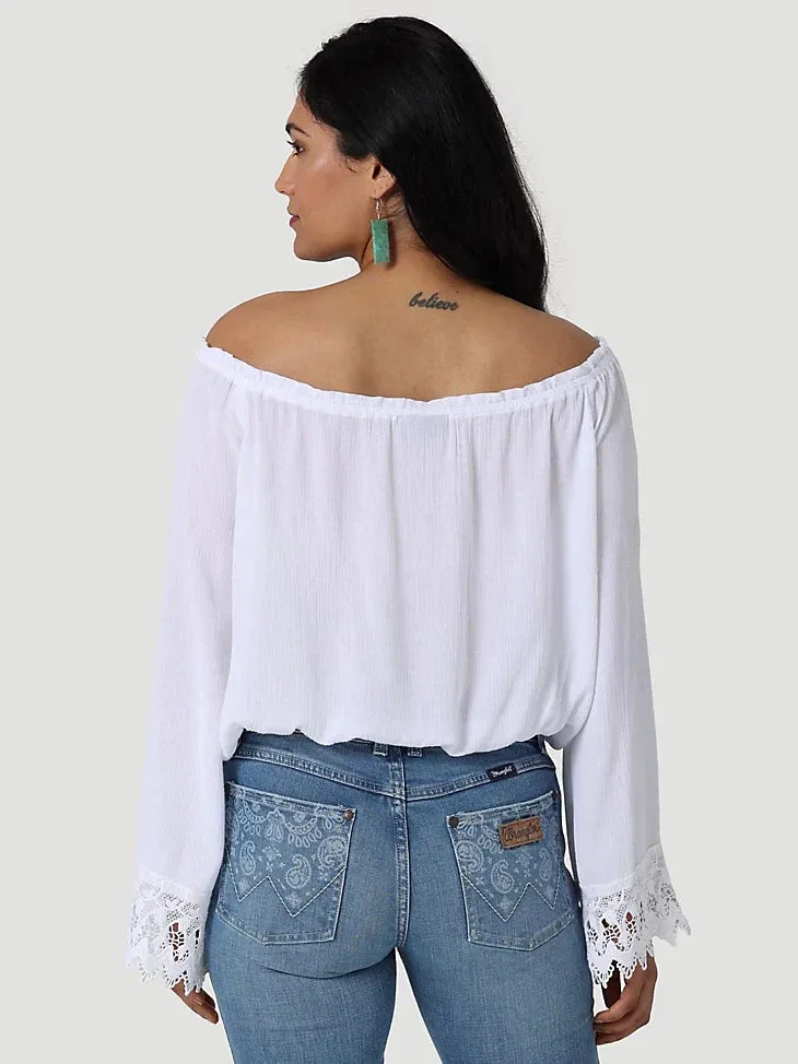 Boho Lace Trim Blouse