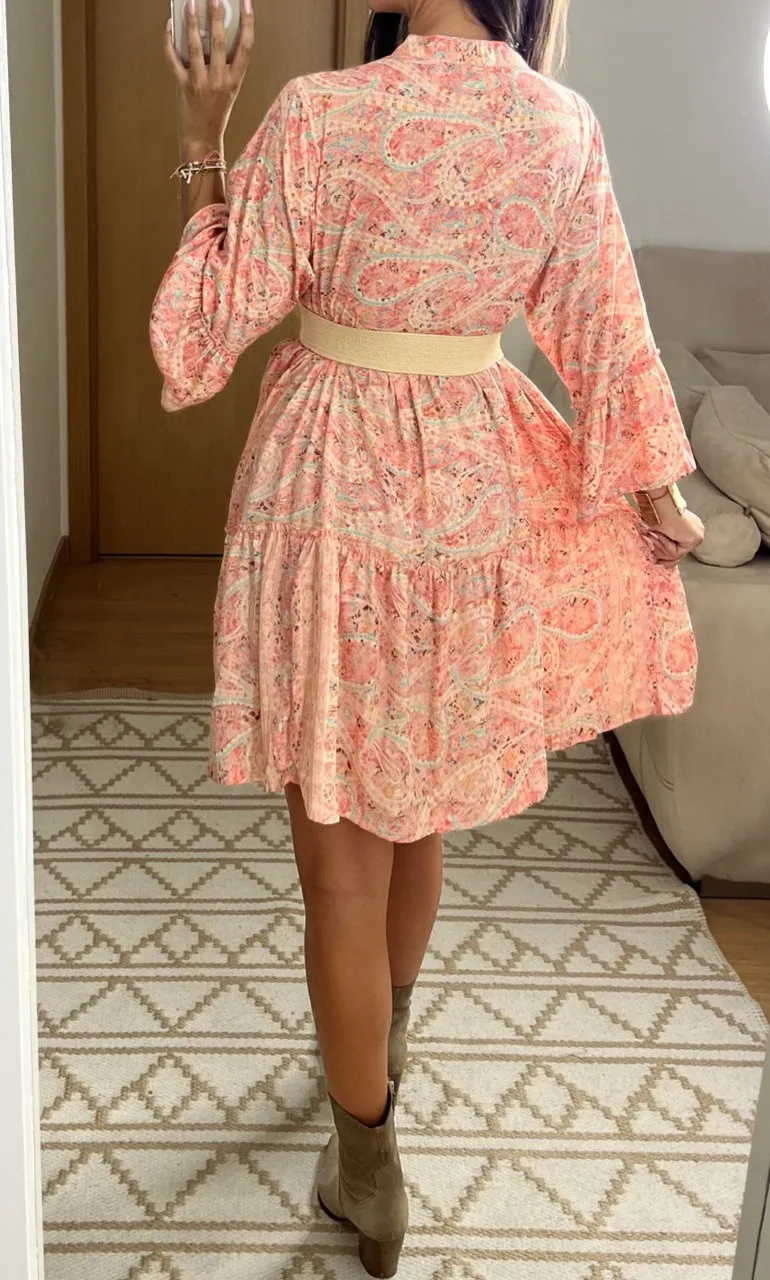 Boho Silk Mini Dress