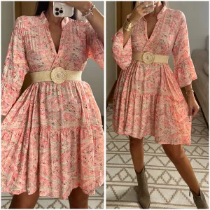Boho Silk Mini Dress