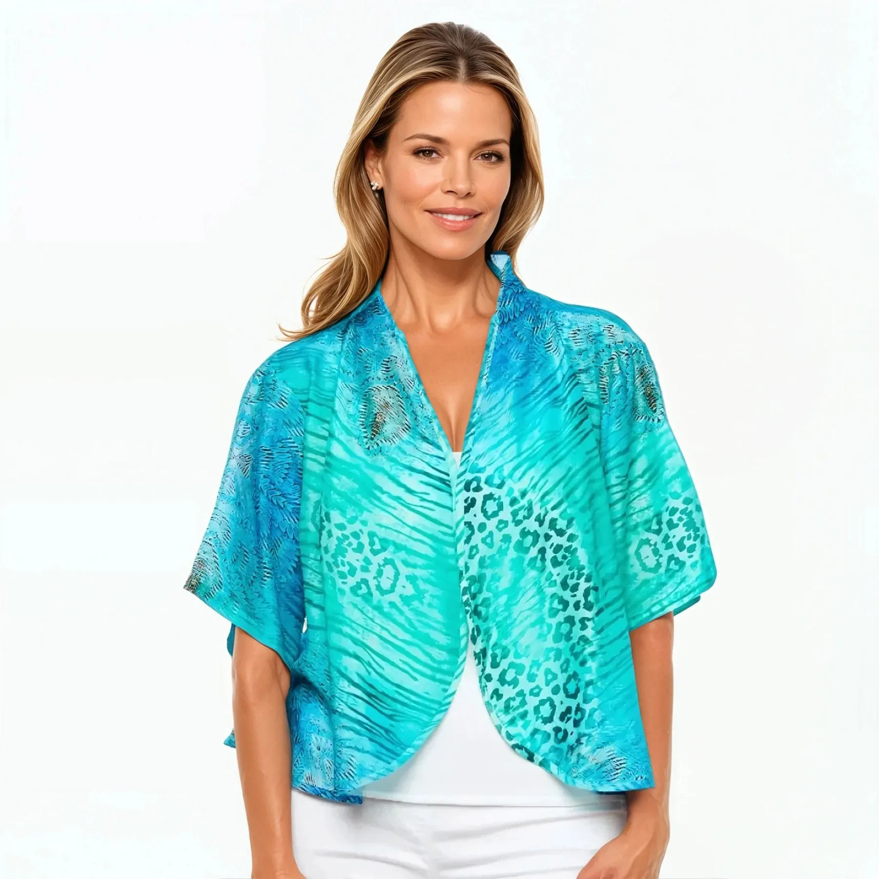 Bolero Jacket | Silk Shrug Top (Spray)