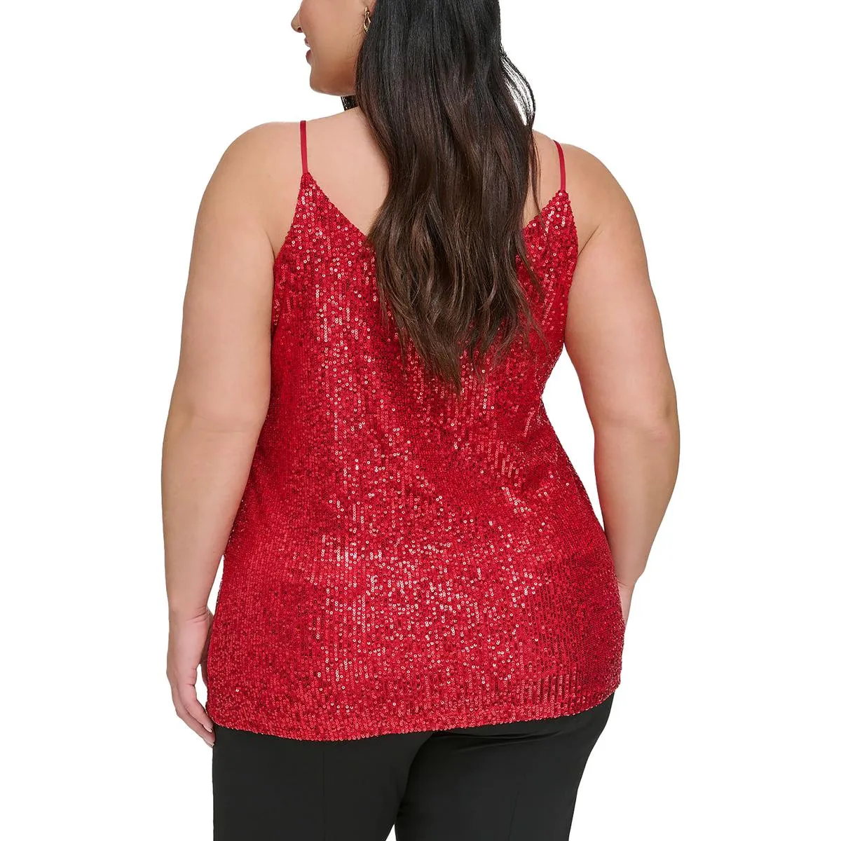 Calvin Klein Womens Plus   Sequined Workday Camisole