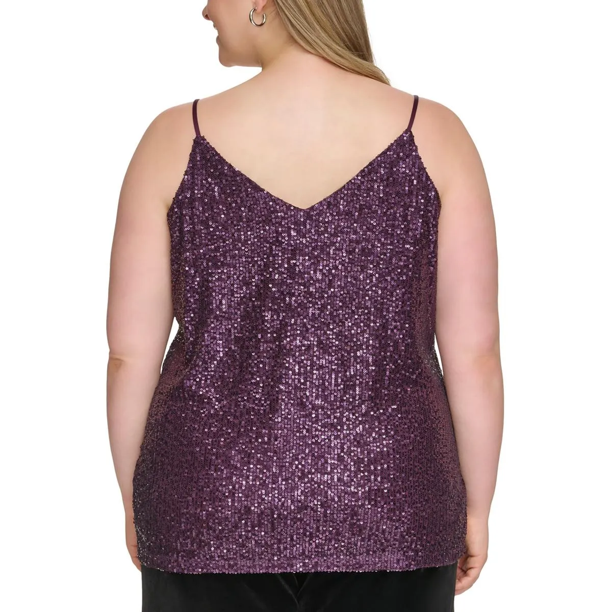 Calvin Klein Womens Plus   Sequined Workday Camisole