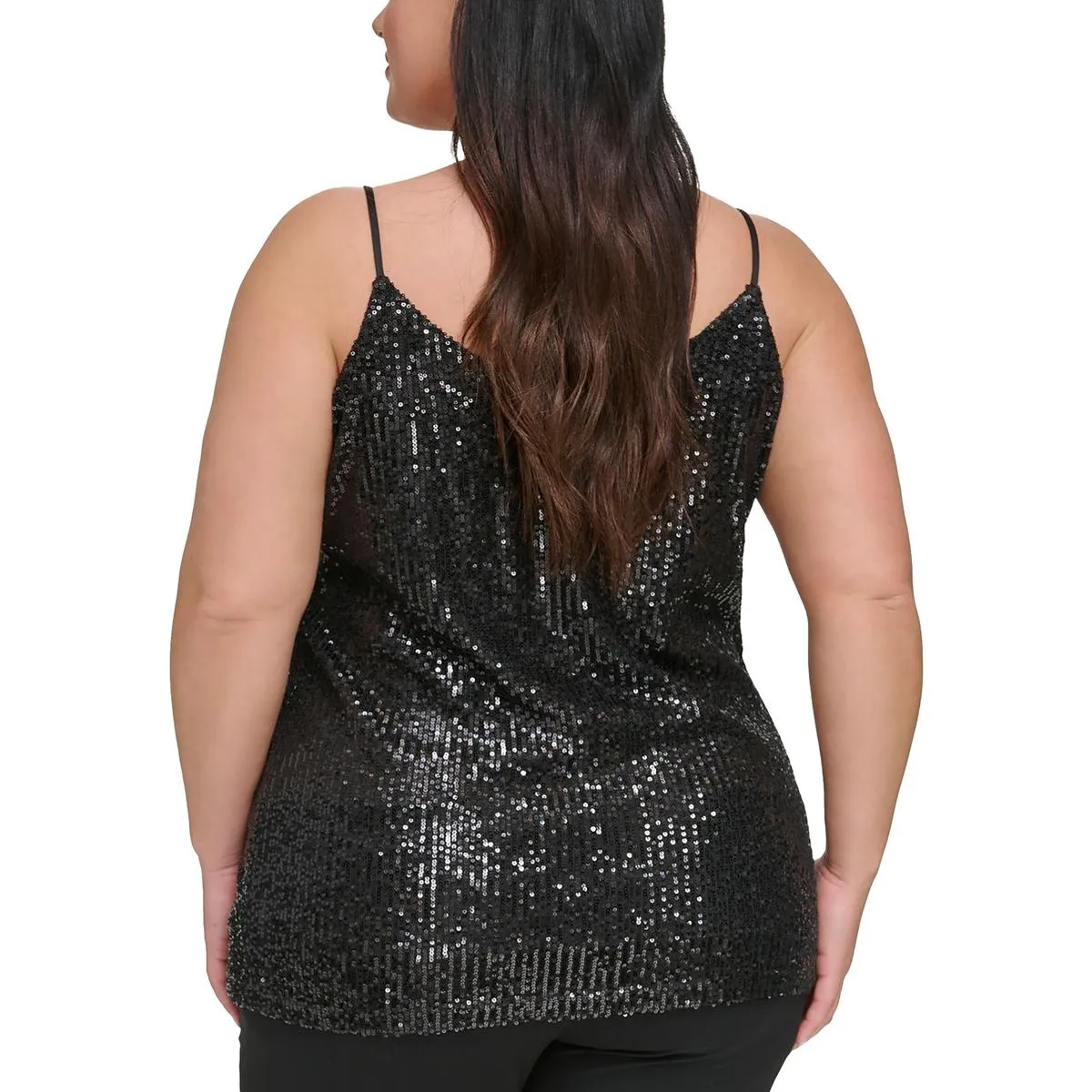 Calvin Klein Womens Plus   Sequined Workday Camisole