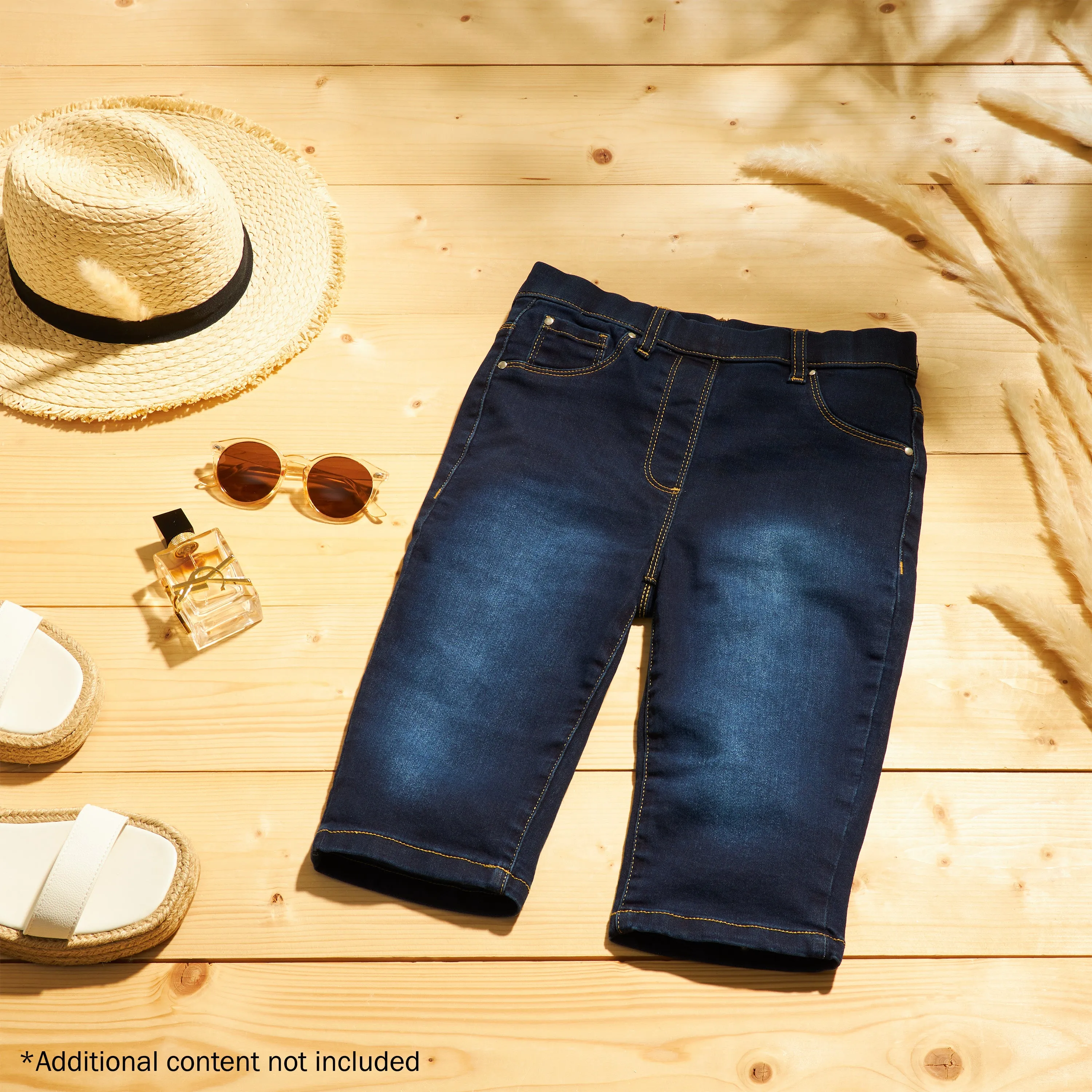 CityComfort Shorts - Jegging Denim Shorts for Women Knee Length