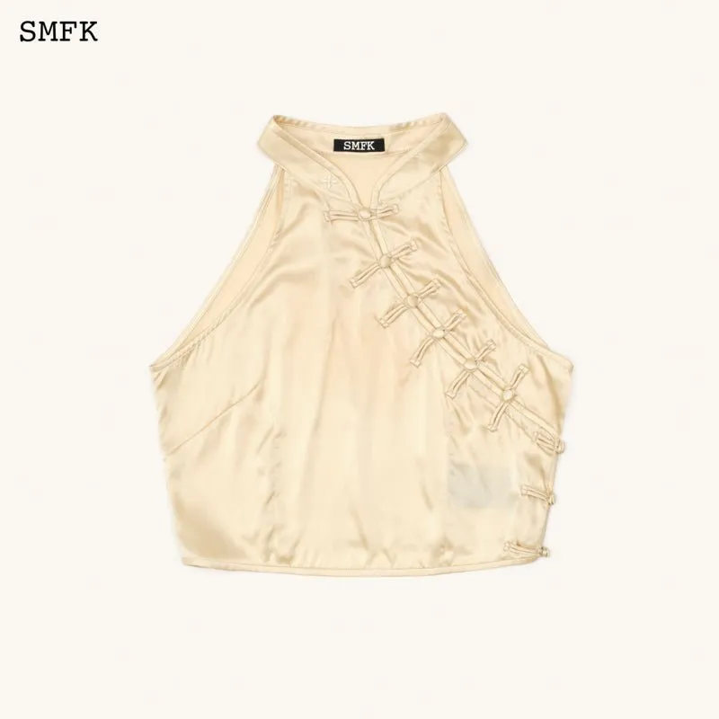 Compass Chinese Classical Side-Breasted Silk Vest