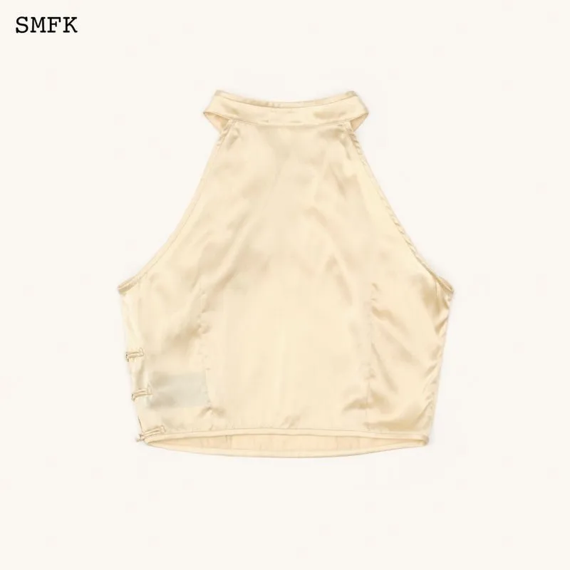 Compass Chinese Classical Side-Breasted Silk Vest