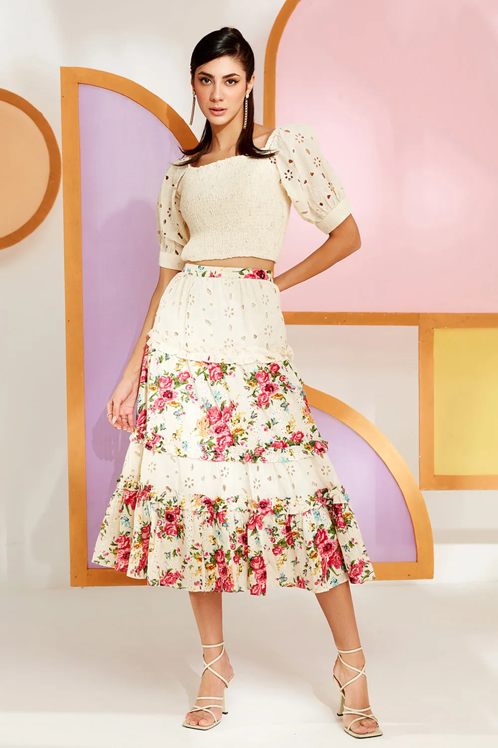 Creme Broderie Blouse