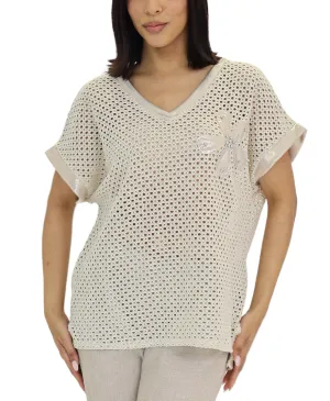 Crochet Top w/ Rhinestones