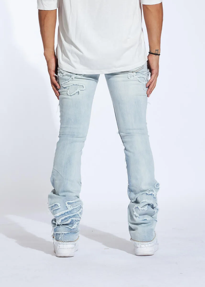 Crysp Denim Jeans - Raven Stacked - Light Blue  - CRYSPR241-003