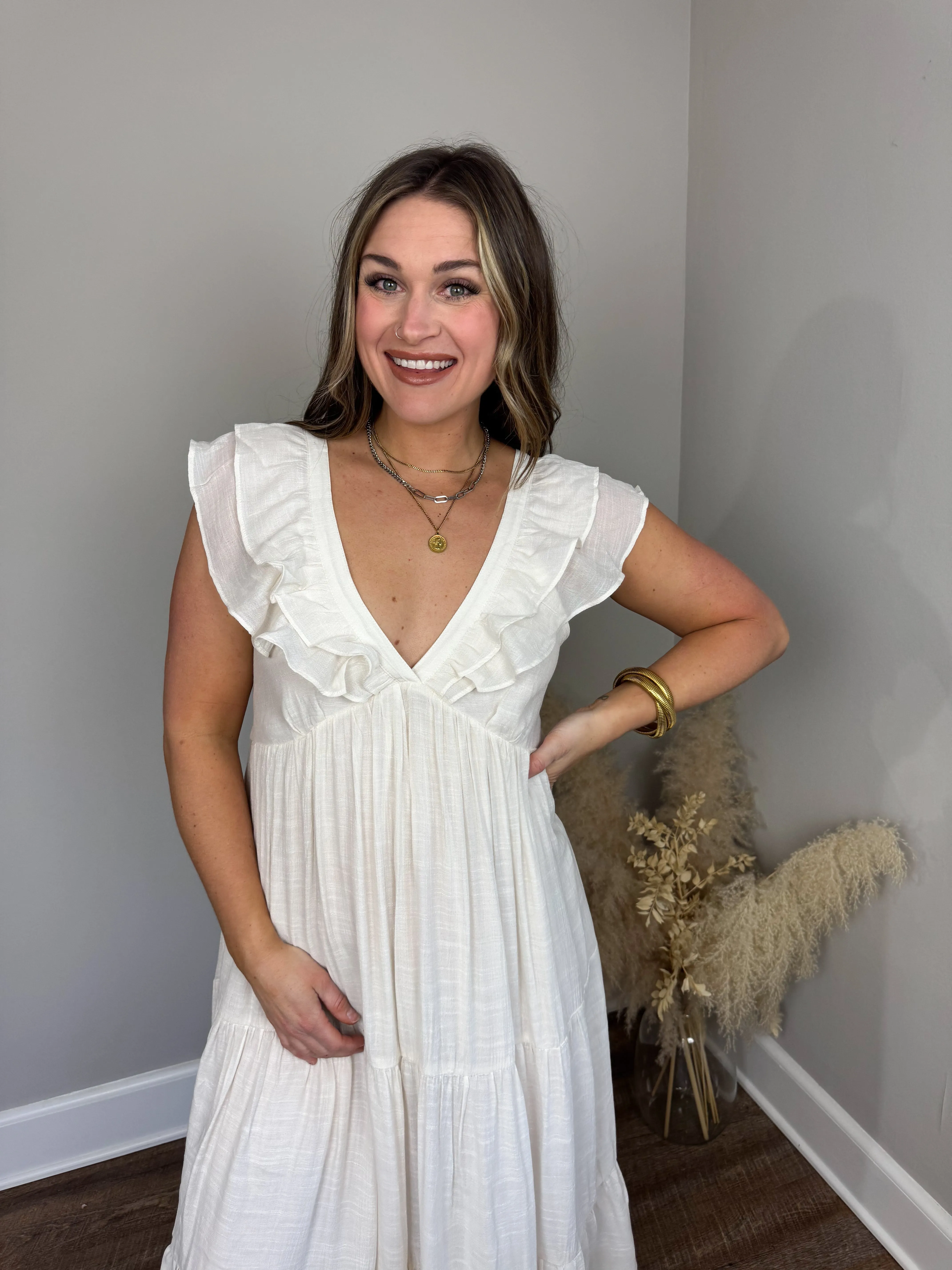 Darling Ruffled Maxi Dress