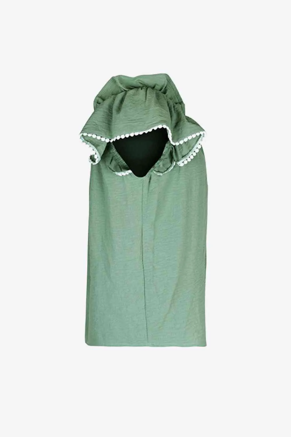 Delightful Crew Neck Flutter Sleeve Blouse