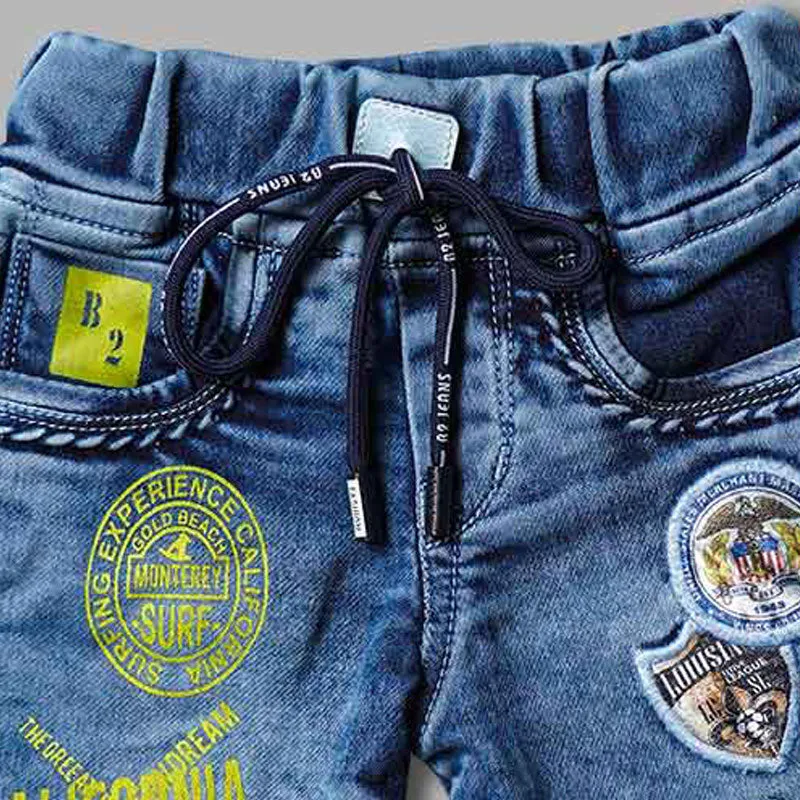 Denim Shorts For Boys with Elastic Waist