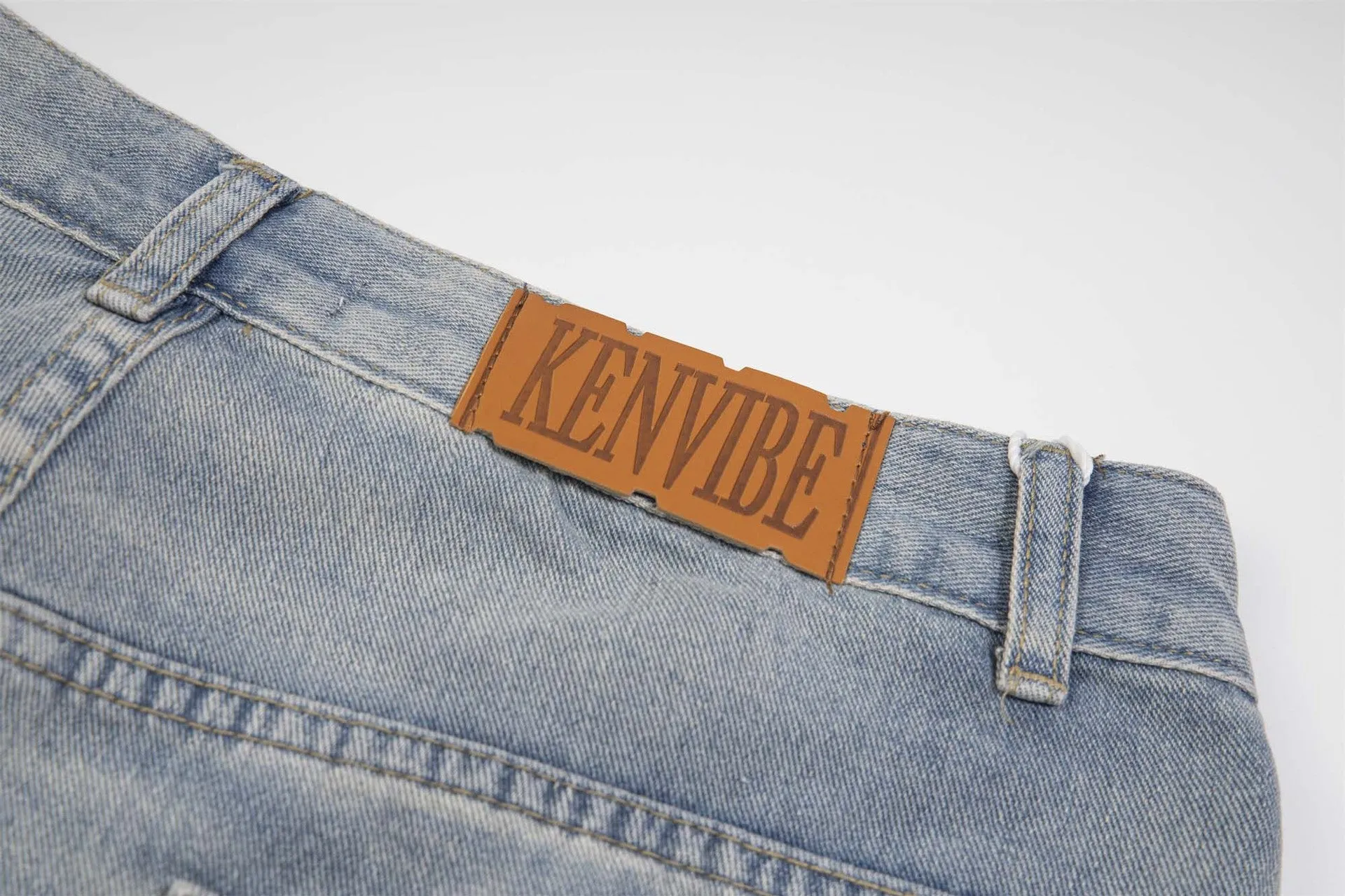 Distressed Denim Shorts with Gems