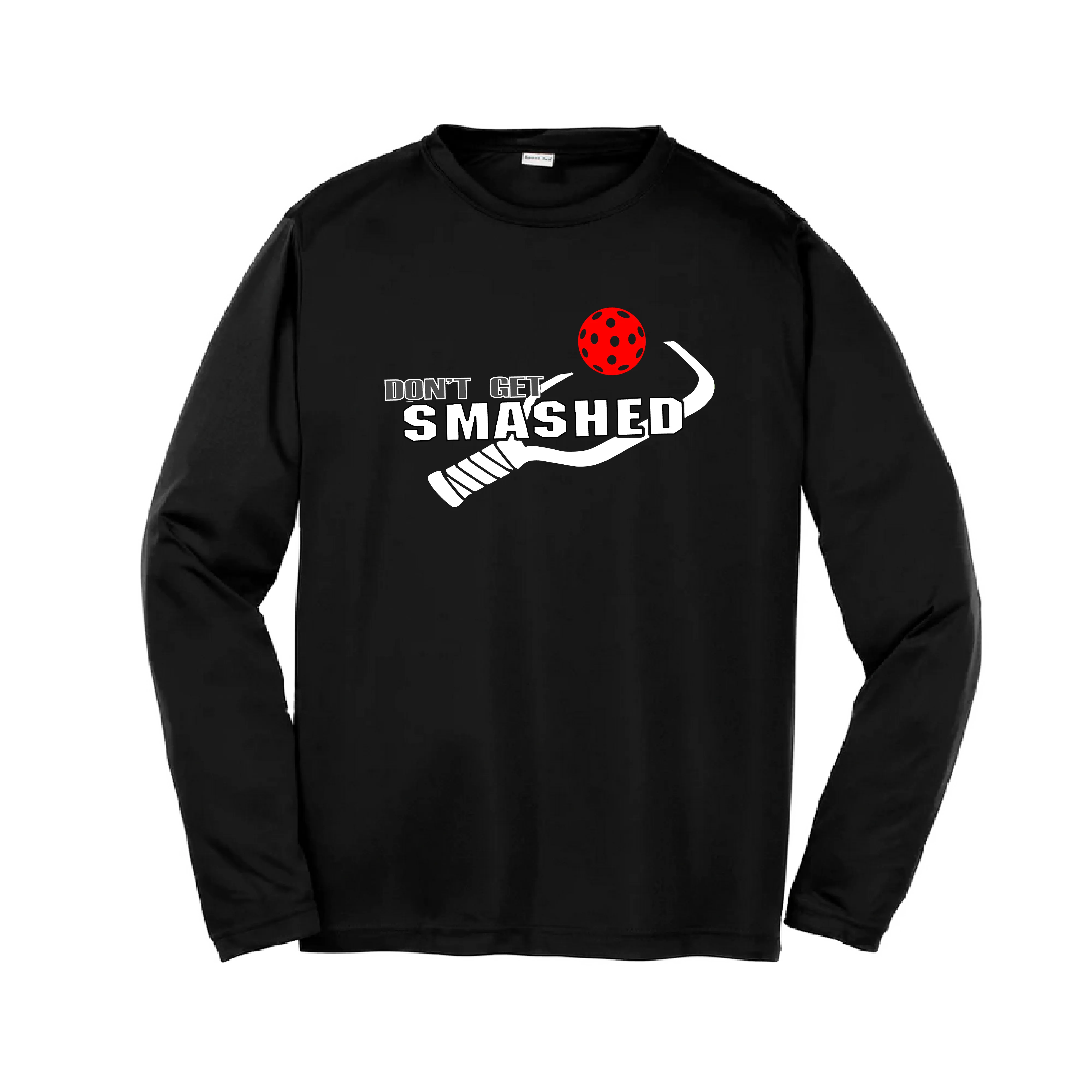 Don't Get Smashed (Red Rainbow Green Pickleball Colors) | Youth Long Sleeve Pickleball Shirts | 100% Polyester