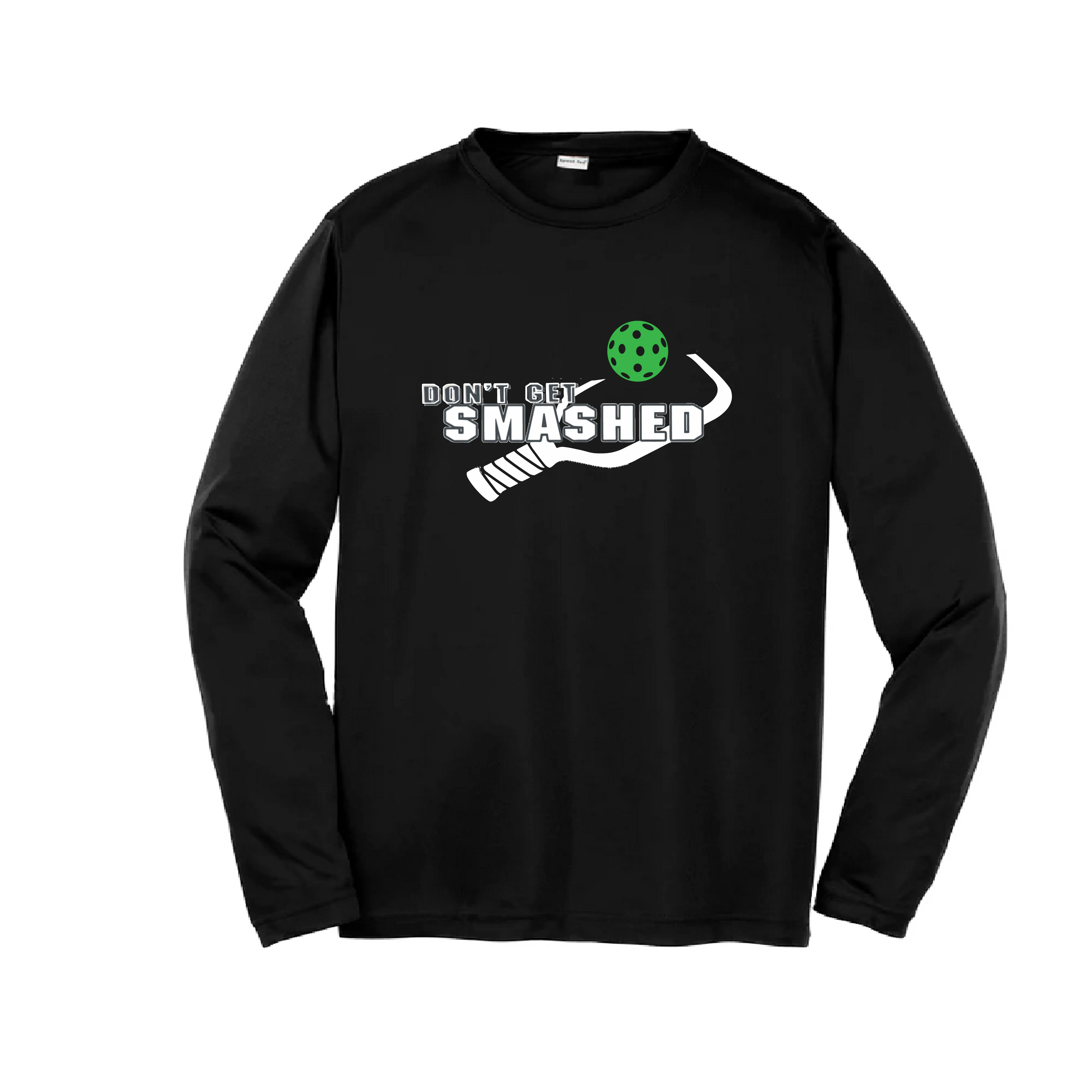 Don't Get Smashed (Red Rainbow Green Pickleball Colors) | Youth Long Sleeve Pickleball Shirts | 100% Polyester