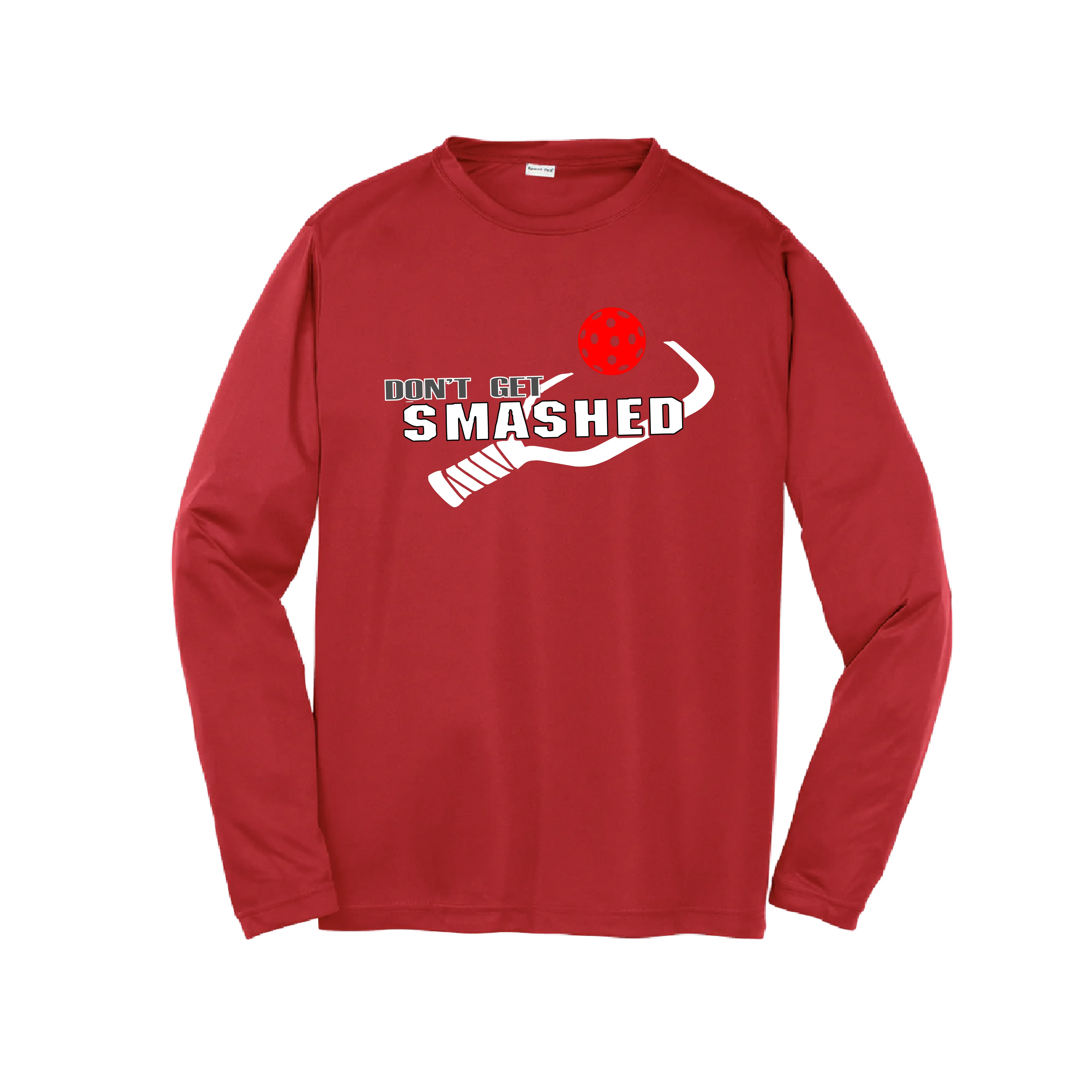 Don't Get Smashed (Red Rainbow Green Pickleball Colors) | Youth Long Sleeve Pickleball Shirts | 100% Polyester