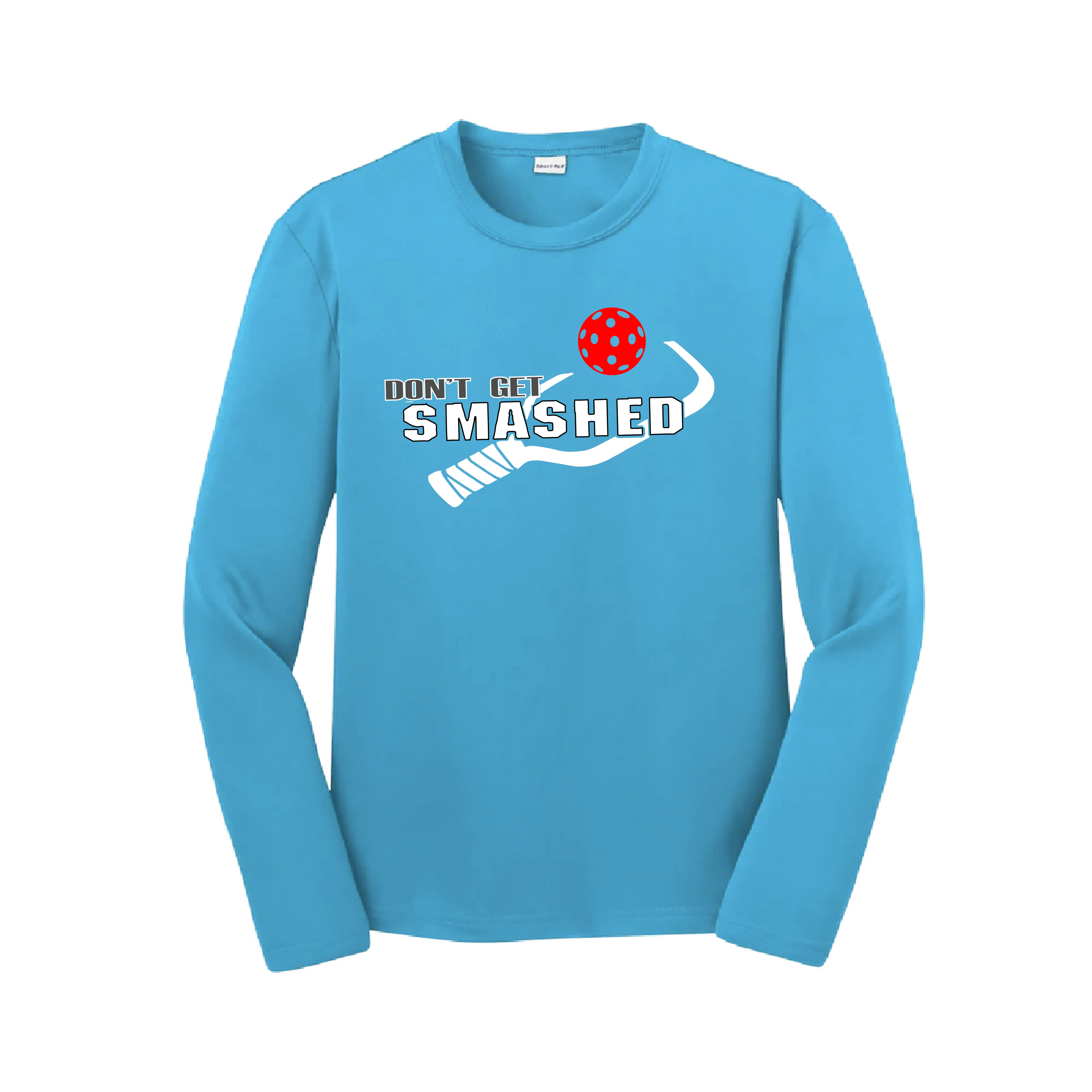 Don't Get Smashed (Red Rainbow Green Pickleball Colors) | Youth Long Sleeve Pickleball Shirts | 100% Polyester