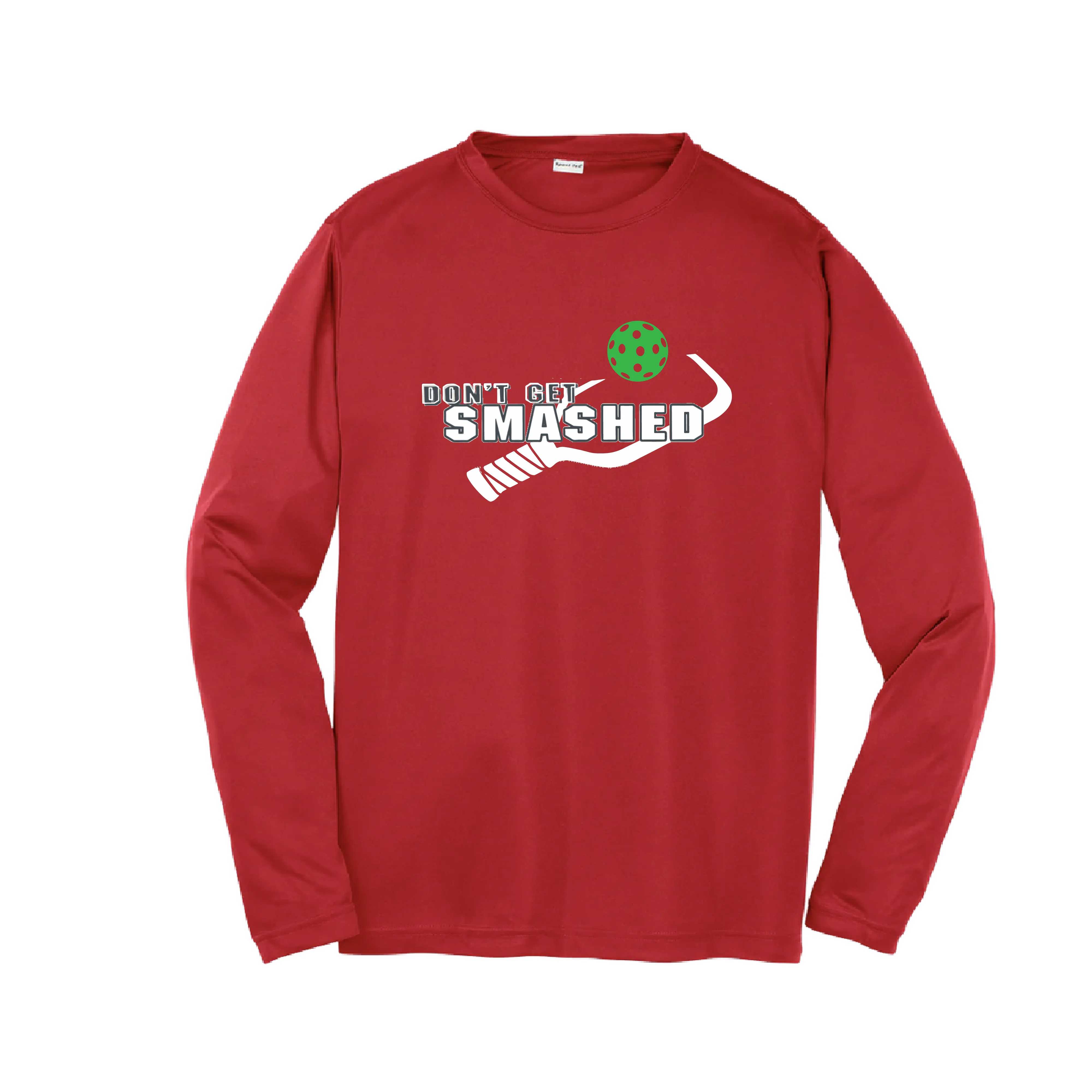 Don't Get Smashed (Red Rainbow Green Pickleball Colors) | Youth Long Sleeve Pickleball Shirts | 100% Polyester
