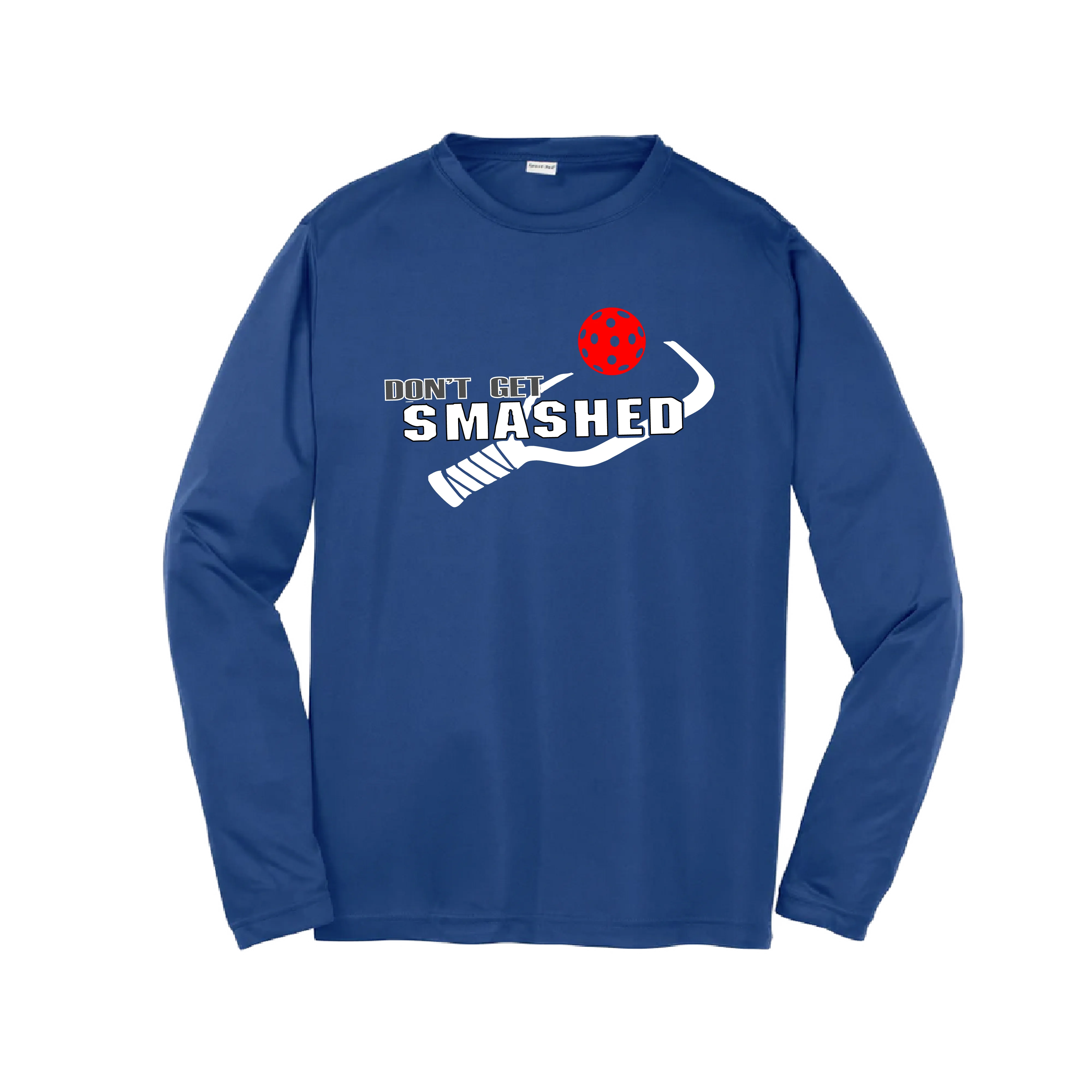 Don't Get Smashed (Red Rainbow Green Pickleball Colors) | Youth Long Sleeve Pickleball Shirts | 100% Polyester
