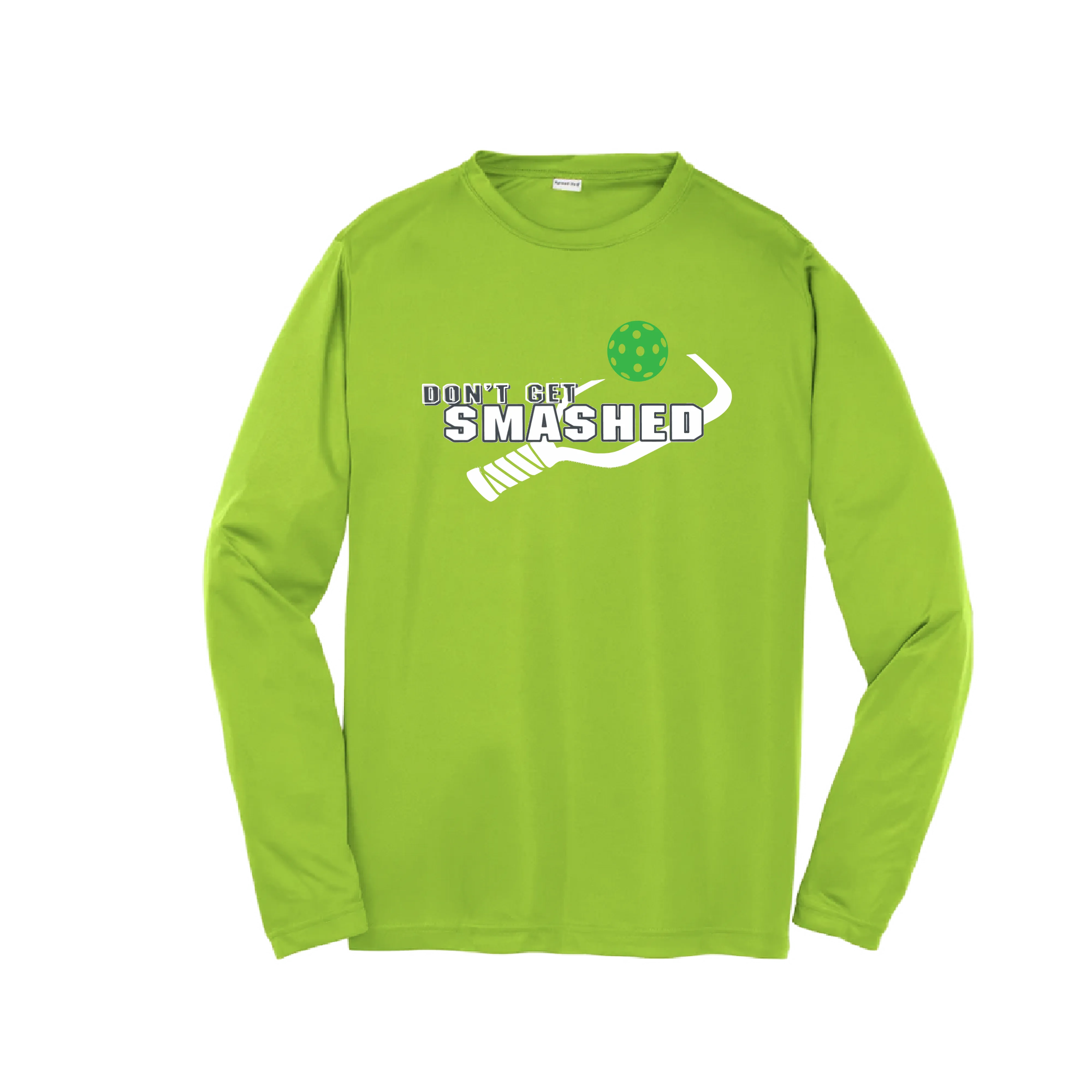 Don't Get Smashed (Red Rainbow Green Pickleball Colors) | Youth Long Sleeve Pickleball Shirts | 100% Polyester