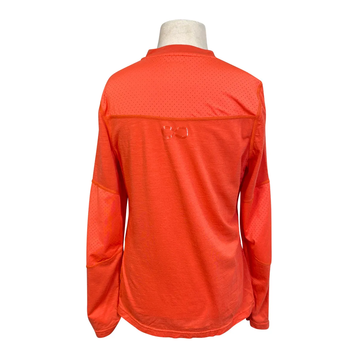 Dover Saddlery Perforated Wool L/S Kids Shirt in Orange - Children's XL