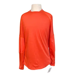 Dover Saddlery Perforated Wool L/S Kids Shirt in Orange - Children's XL