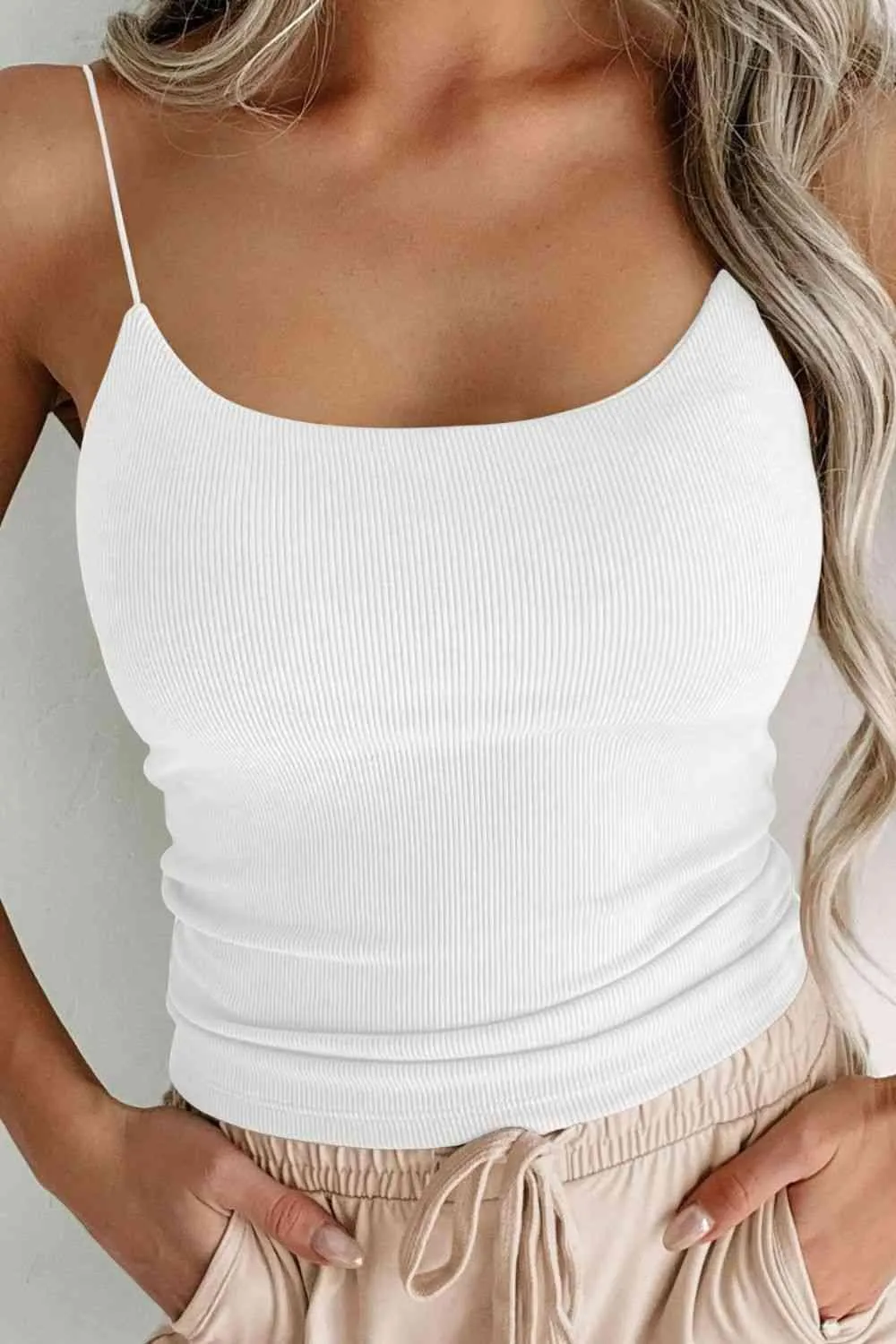 Effortless Chic Ribbed Scoop Neck Cami