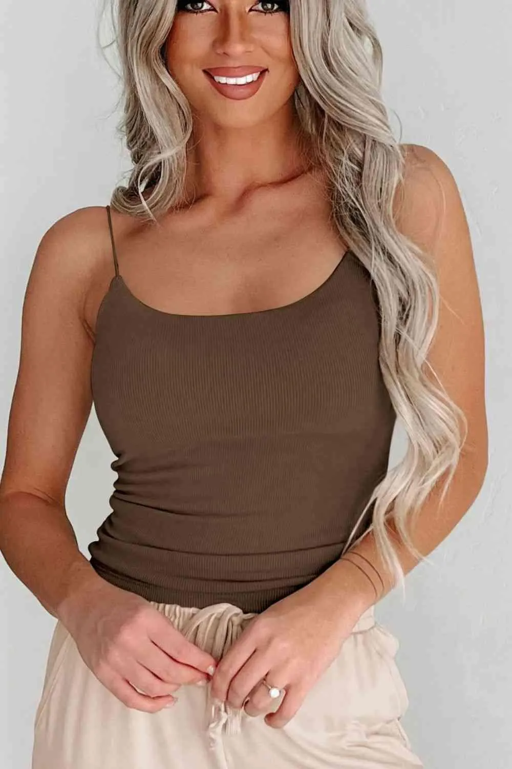 Effortless Chic Ribbed Scoop Neck Cami
