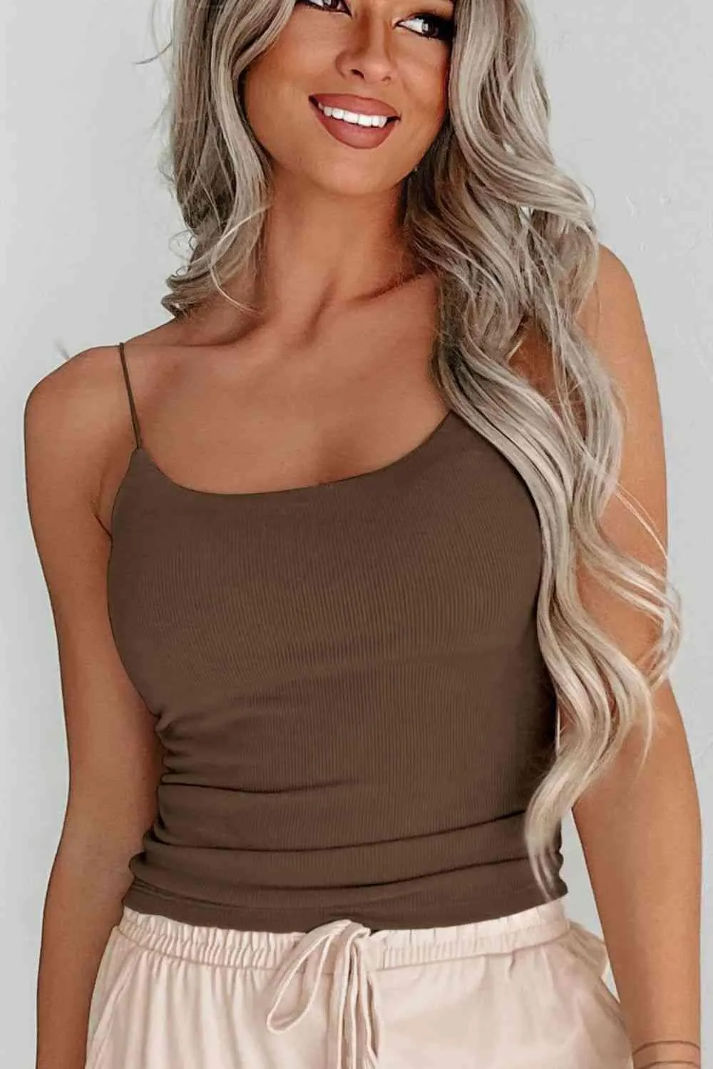 Effortless Chic Ribbed Scoop Neck Cami