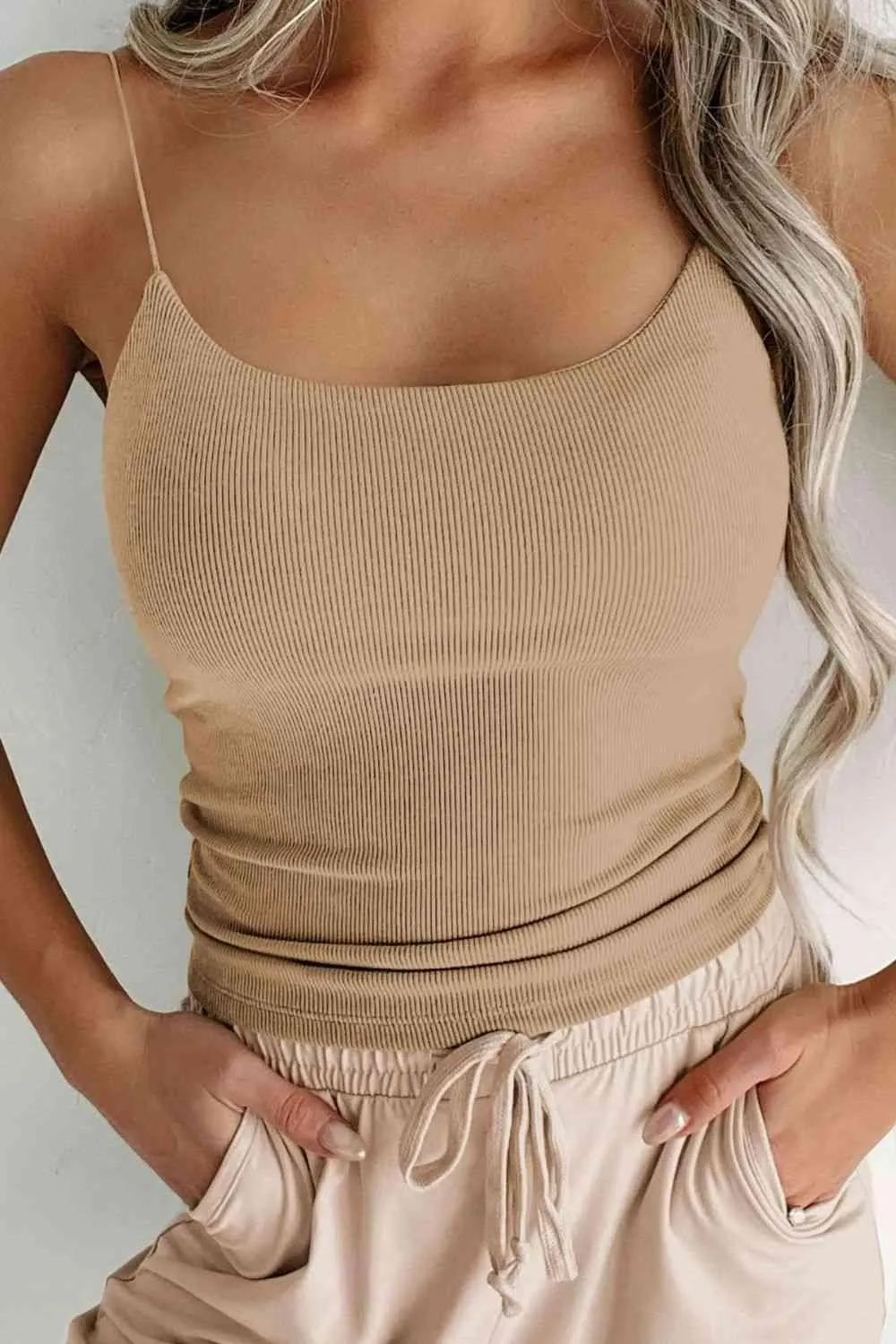 Effortless Chic Ribbed Scoop Neck Cami