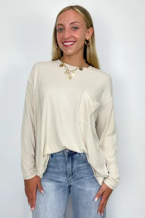 Effortless Ease Rib Knit Dolman Pocket Top - FINAL SALE