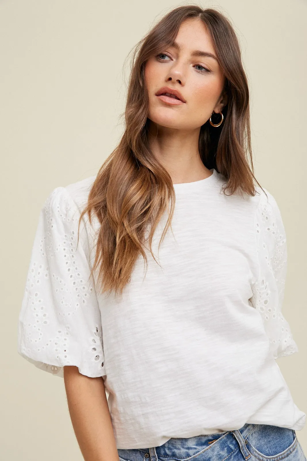 Effortless Eyelet Top