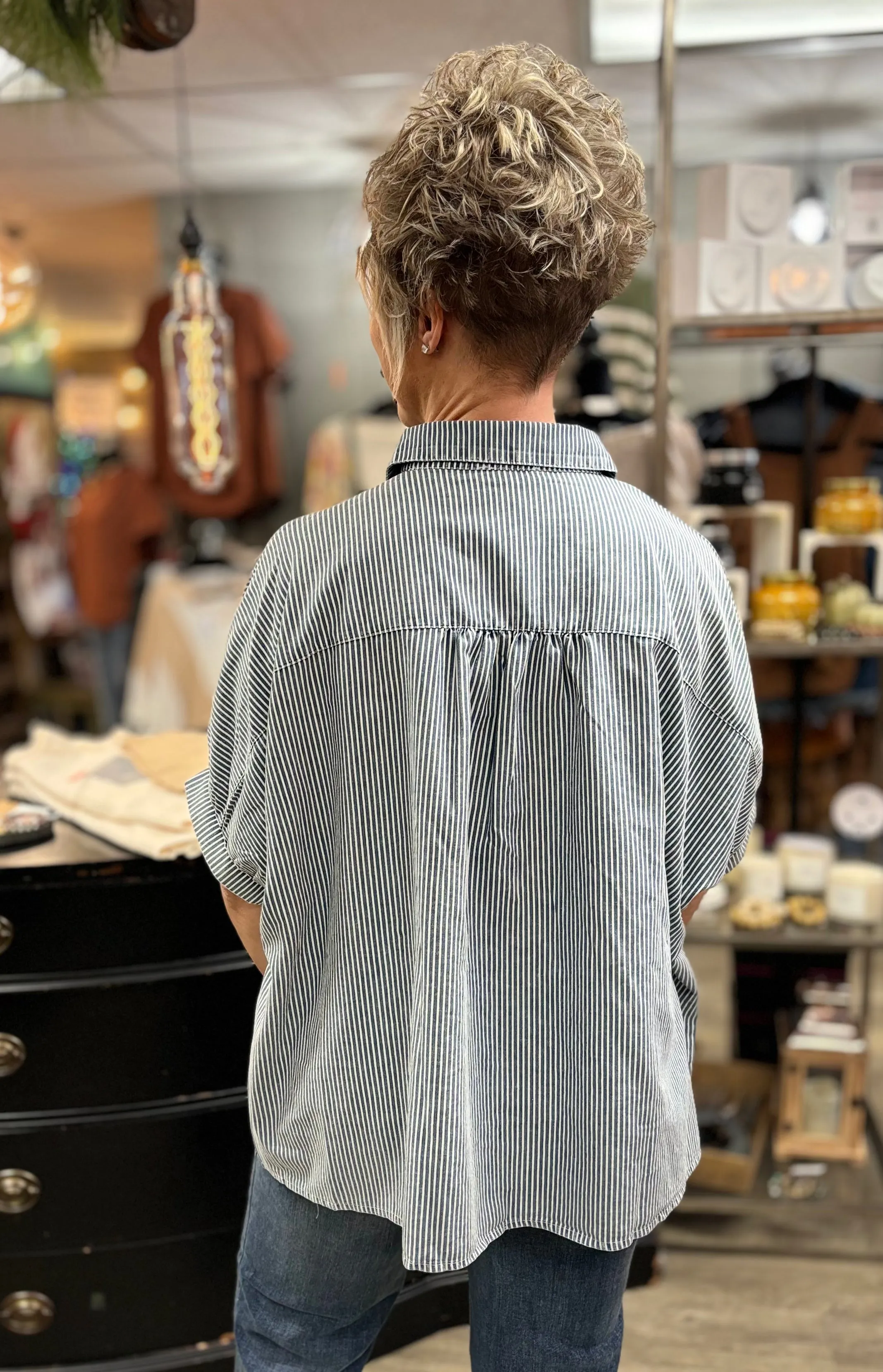 Effortless Striped  Shirt