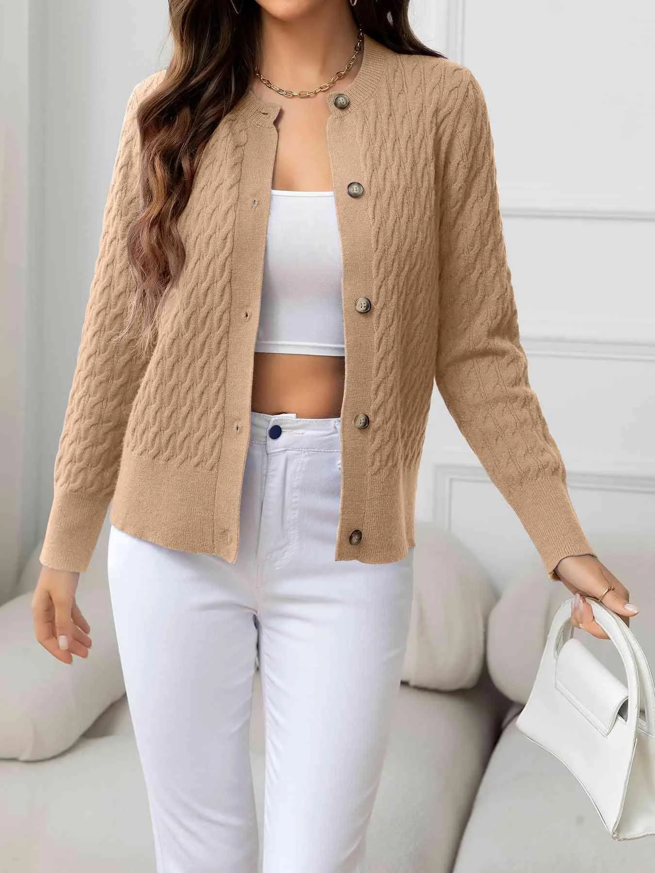 Effortless Warmth Button Front Cardigan