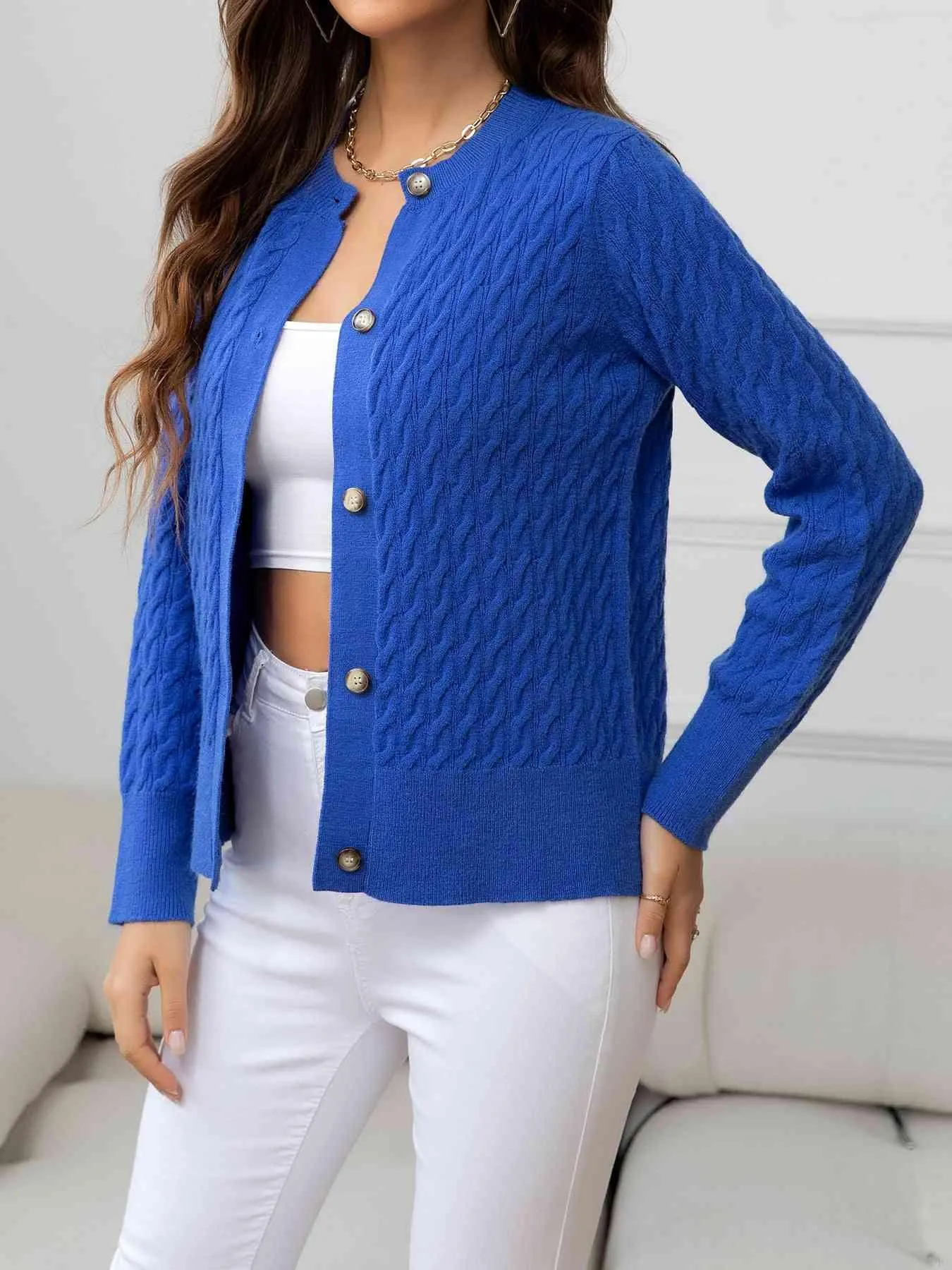 Effortless Warmth Button Front Cardigan