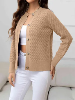 Effortless Warmth Button Front Cardigan