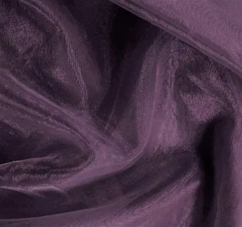 Eggplant 60"Wide 100% Polyester Soft Light Weight, Sheer Crystal Organza Fabric Sold By The Yard