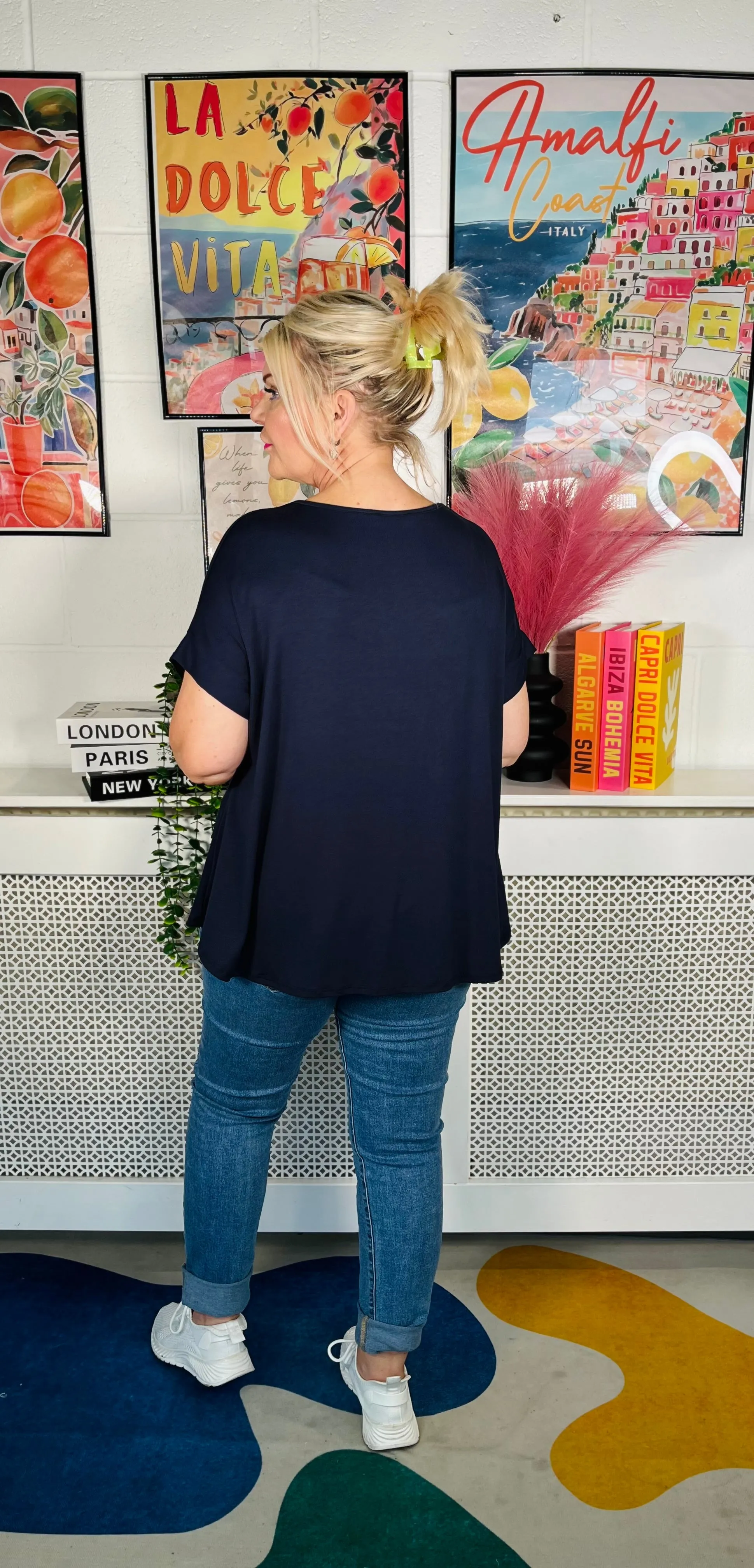 Ella's Effortless Tee - Navy