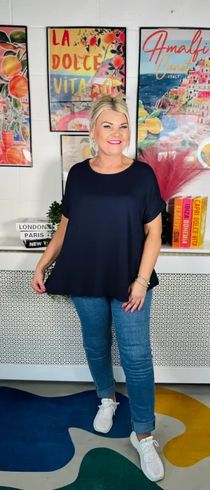 Ella's Effortless Tee - Navy