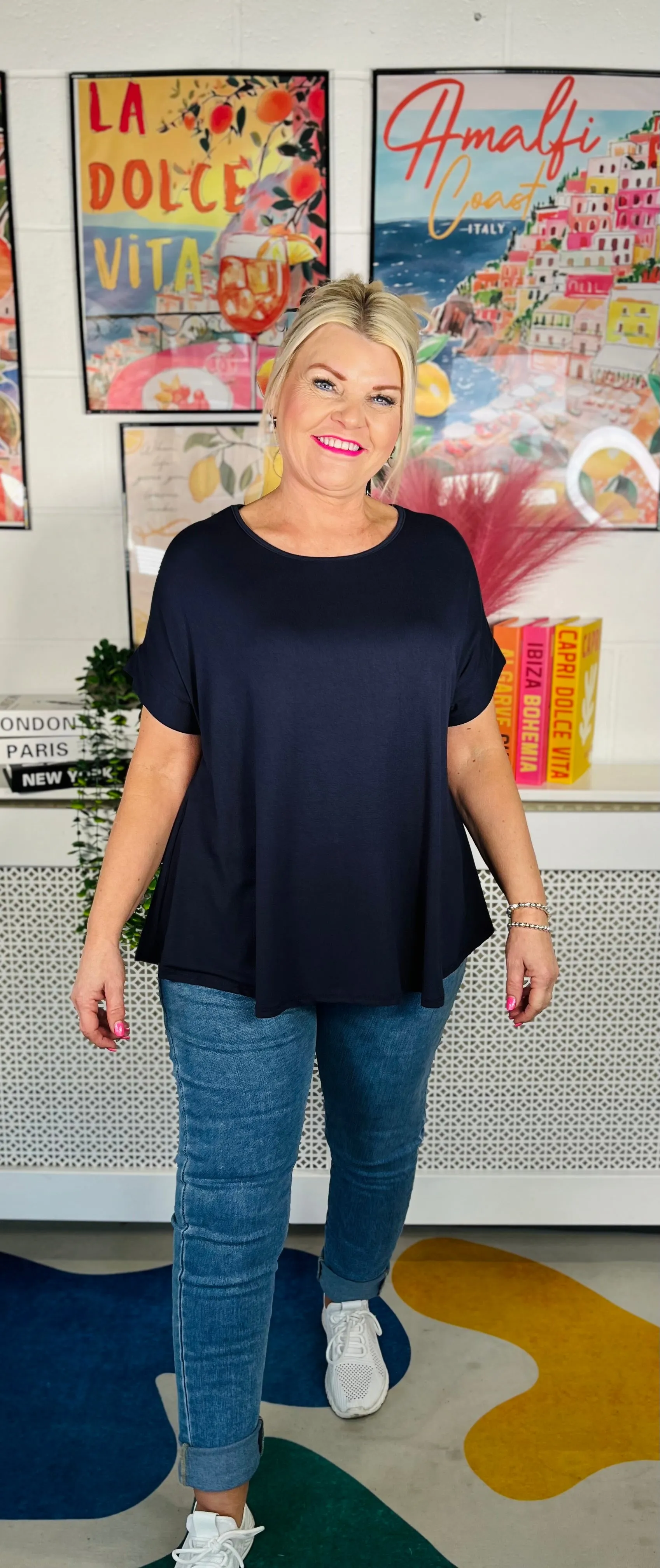 Ella's Effortless Tee - Navy