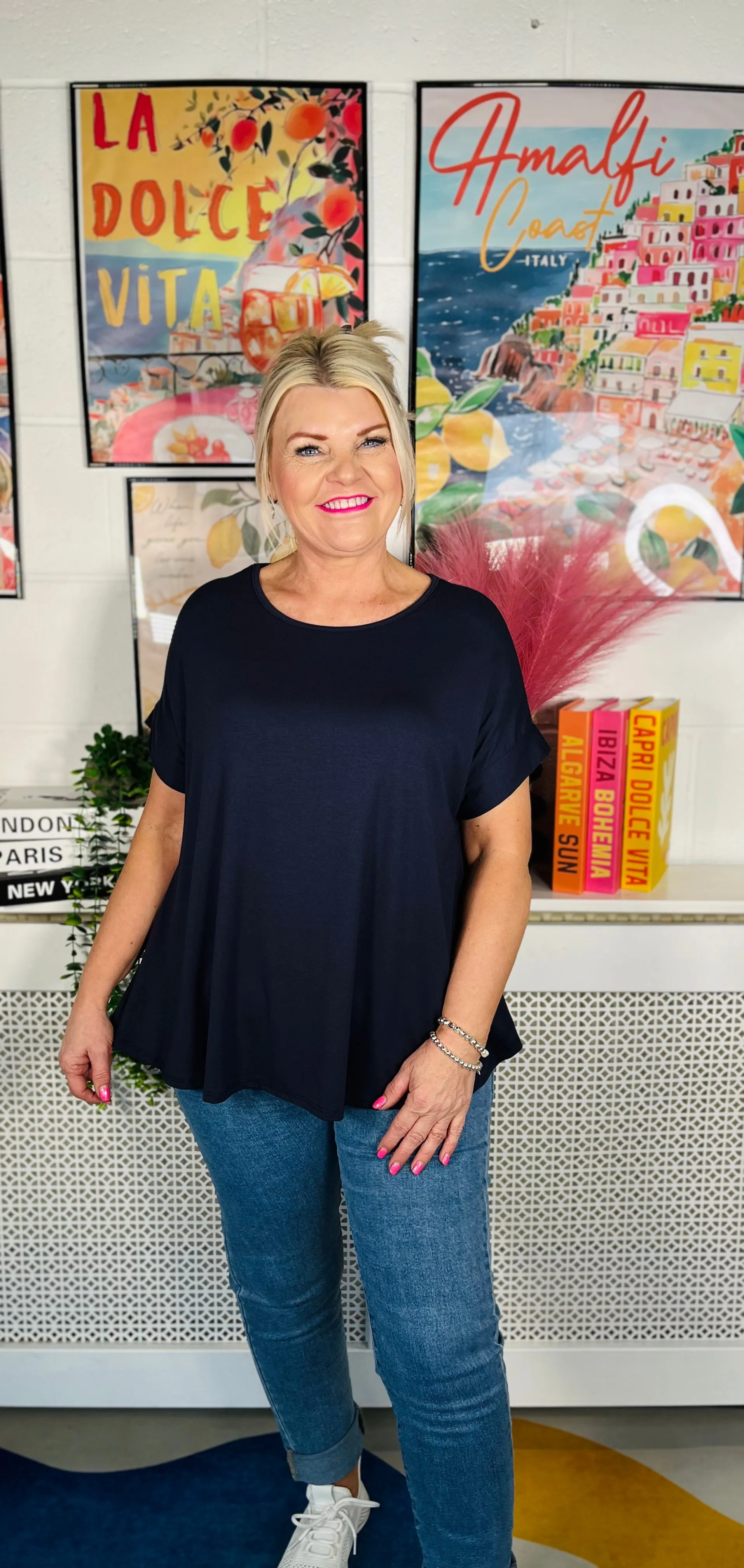 Ella's Effortless Tee - Navy