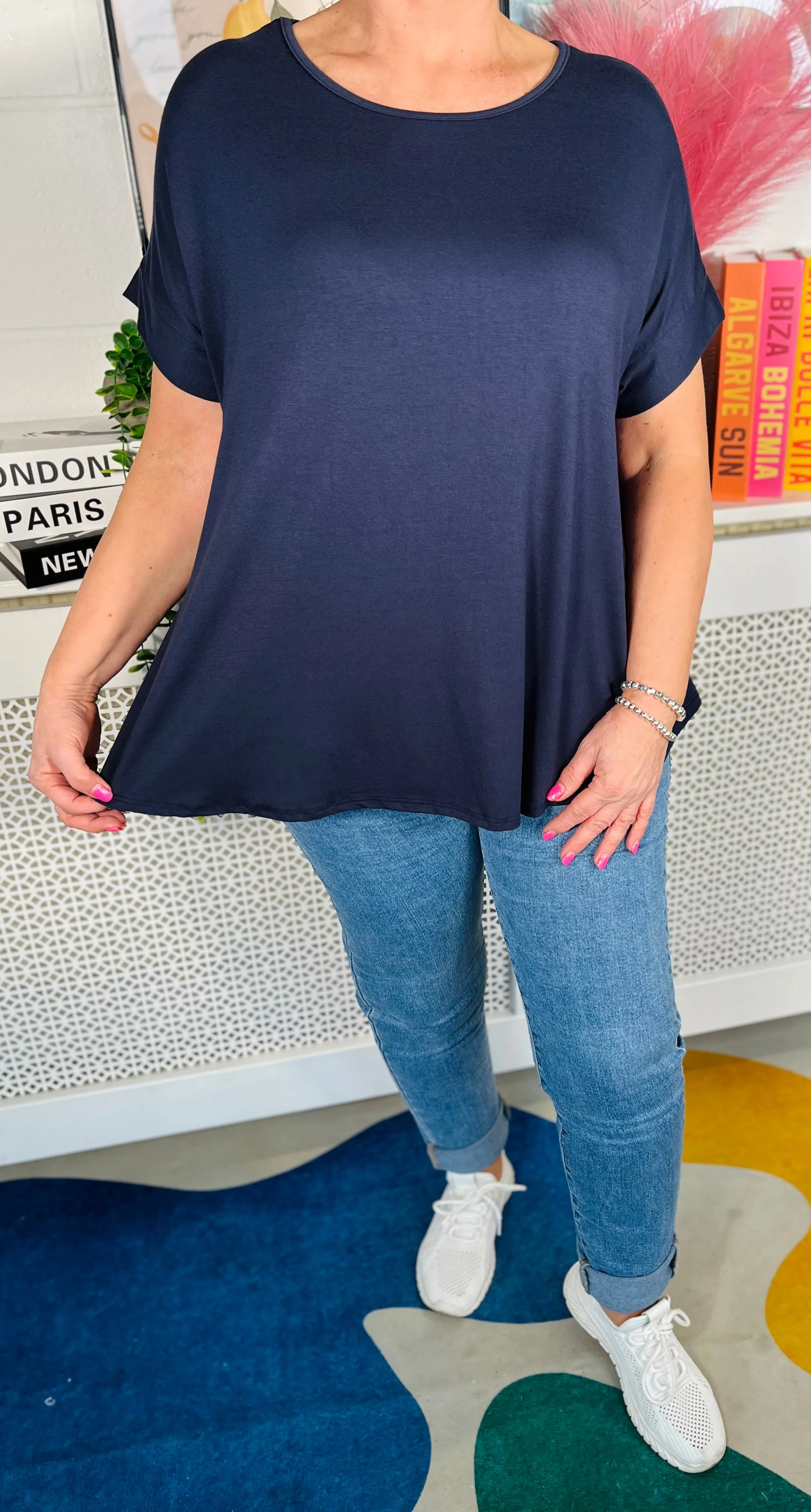 Ella's Effortless Tee - Navy