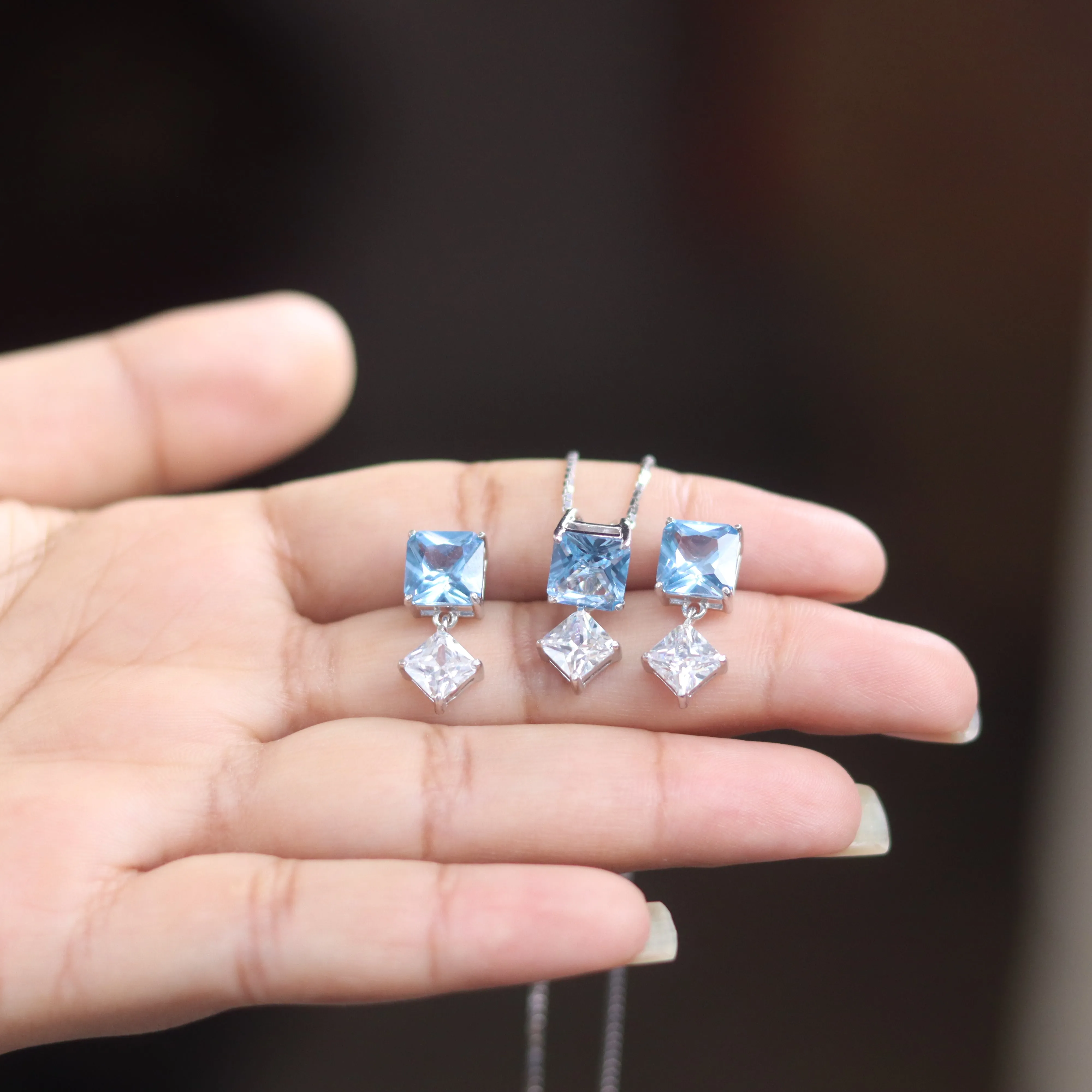 Elysian Silver Jewellery Set for Women