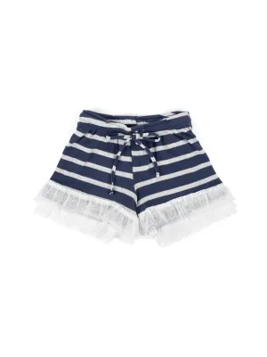 [EM] AEIOU Lace Shorts Collection BLUE WHITE