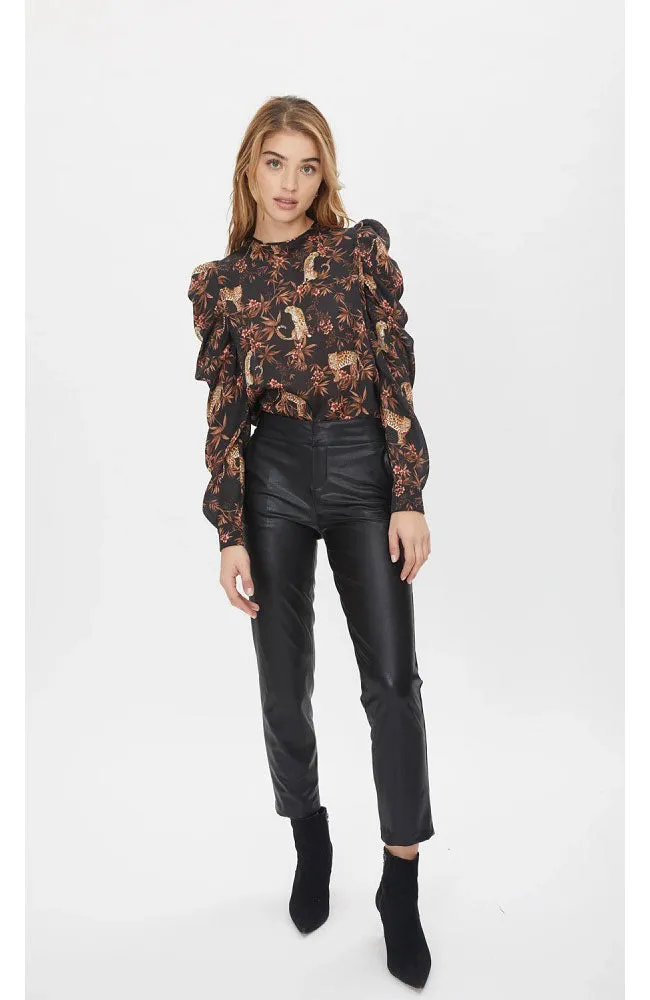 Evangeline Leopard Blouse