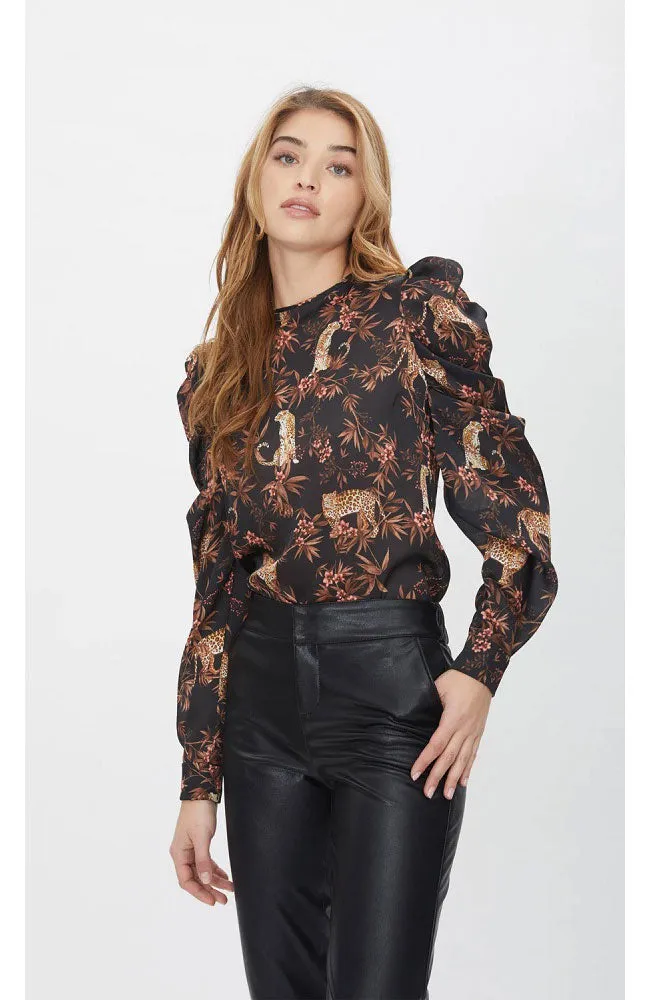 Evangeline Leopard Blouse
