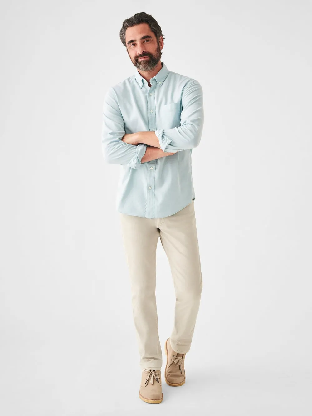 Faherty Stretch Oxford Shirt 2.0 in Seaside