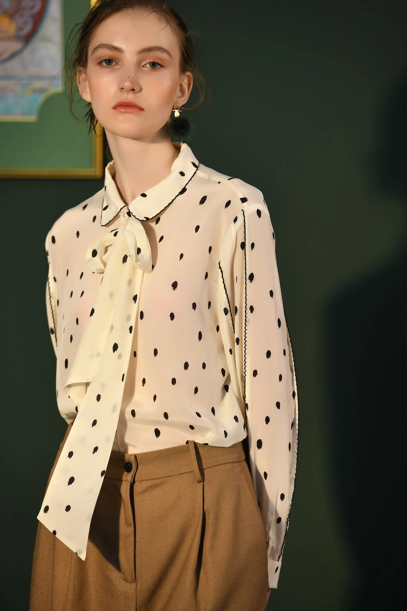 Fangyan | Penguin Silk Blouse